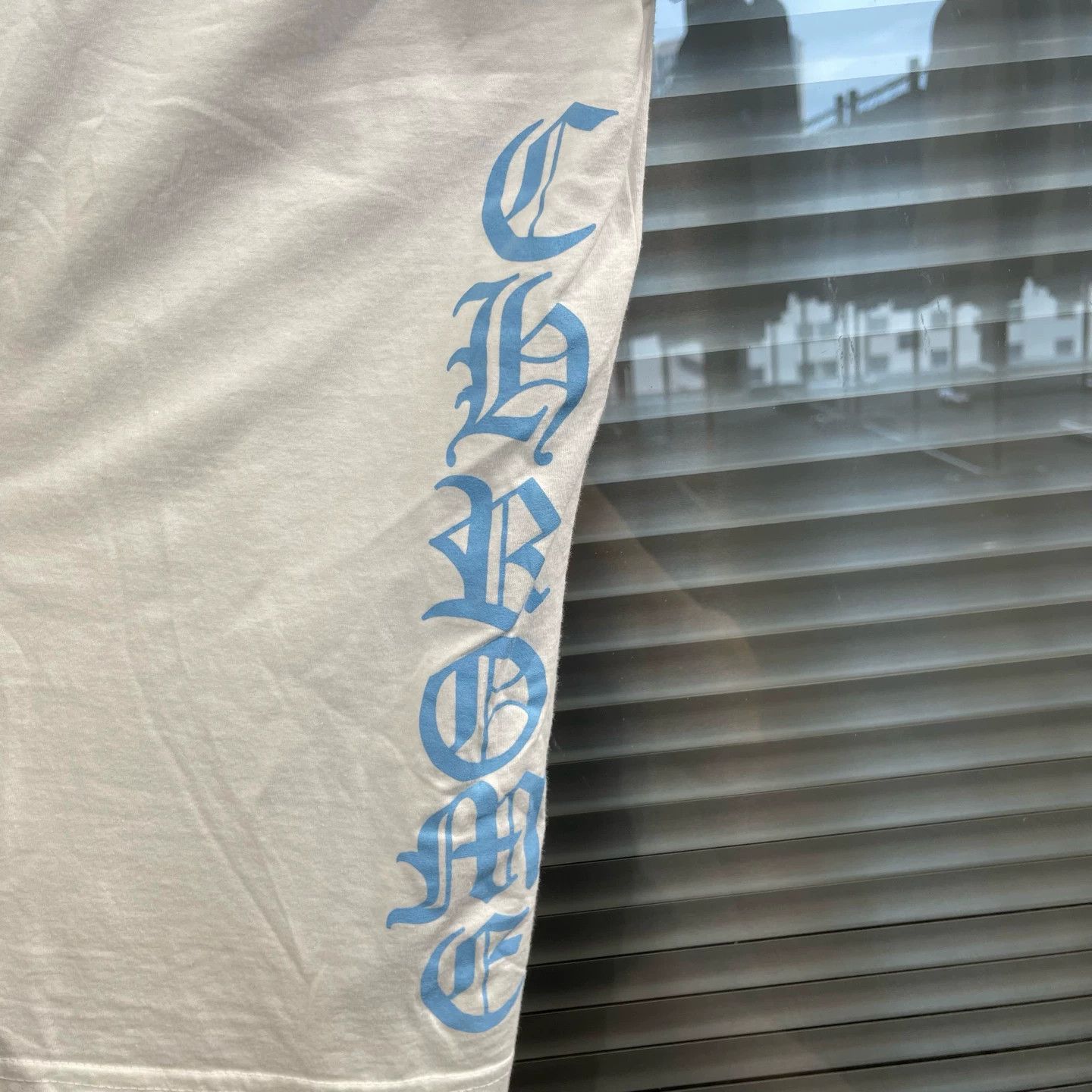 Chrome Hearts Chrome Hearts White XL SS Side Blue Sanskrit 99 New Size US XL / EU 56 / 4 - 6 Thumbnail