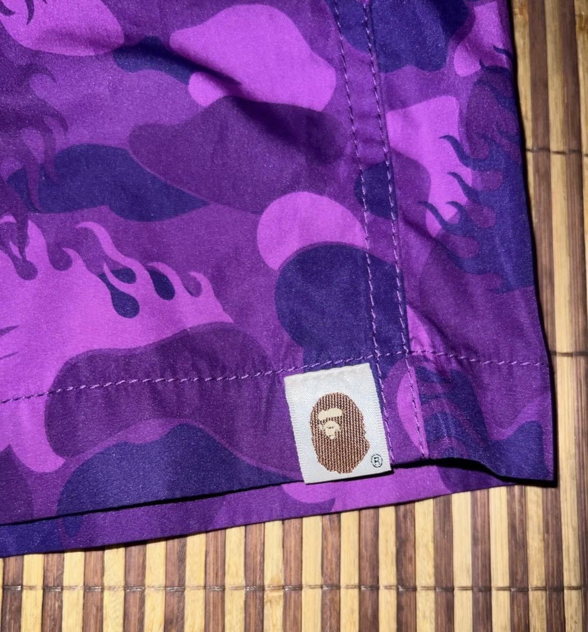 Bape BAPE OG Nigo Era, Purple Flame Ape Head Shorts Size US 34 / EU 50 - 2 Thumbnail