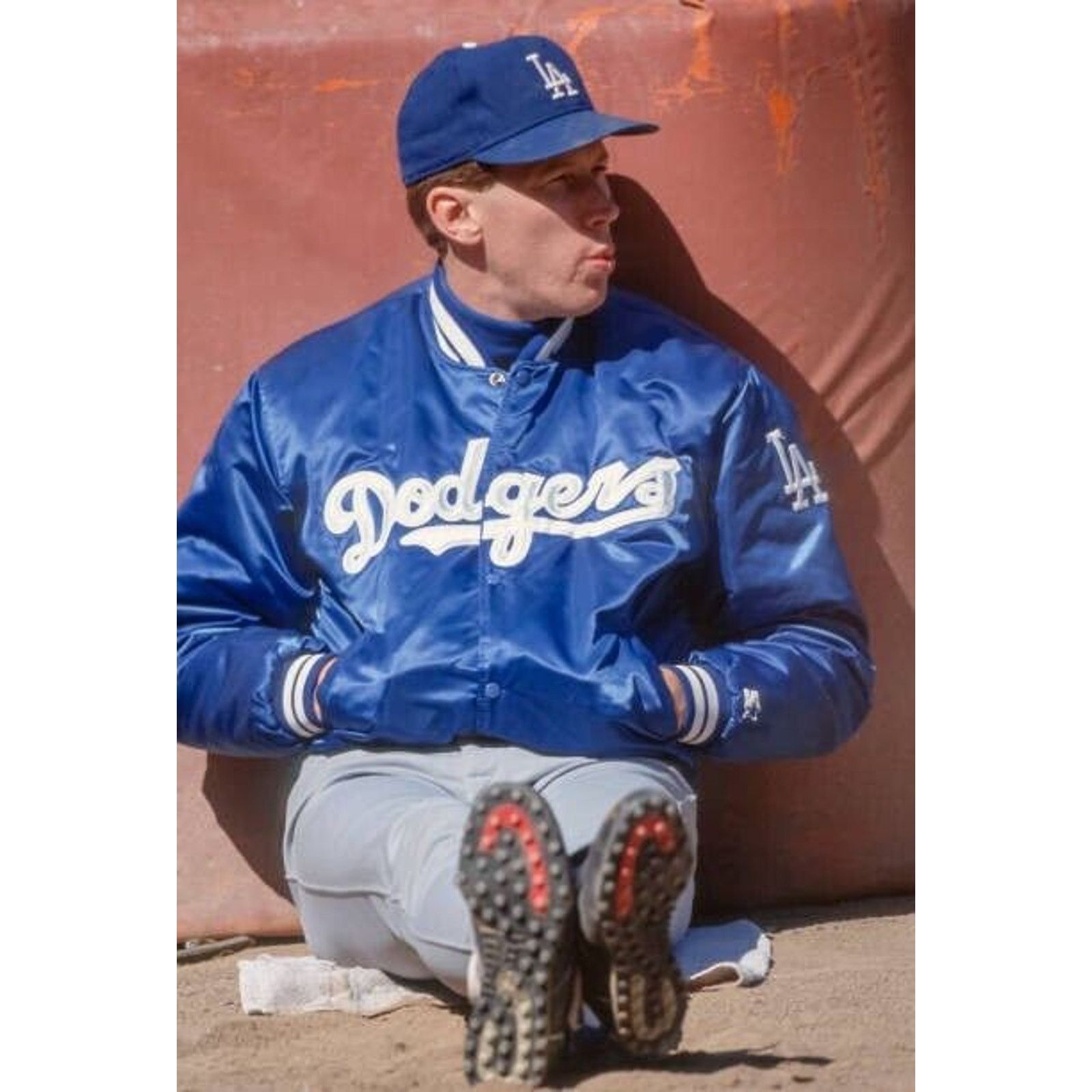 Starter LA Dodgers 80s STARTER satin bomber jacket L blue MLB vtg Size US L / EU 52-54 / 3 - 12 Thumbnail