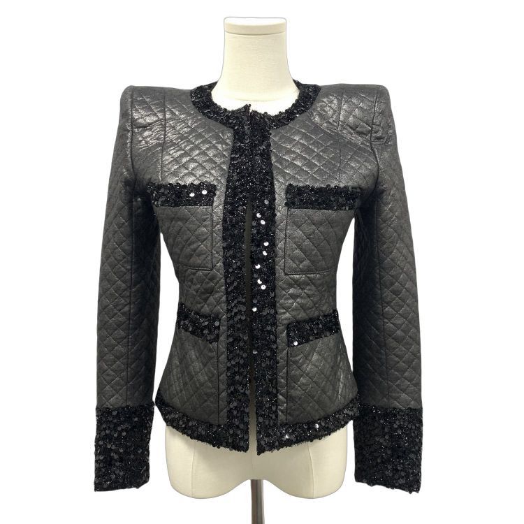 Balmain Balmain Quilted Sequin Trim Jacket fr 36 Size XS / US 0-2 / IT 36-38 - 1 Thumbnail