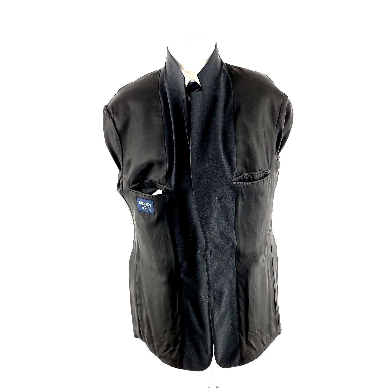 Brooks Brothers DAMAGED Brooks Brothers Stretch Wool 2 Button Blazer 42R Gra Size 42R - 11 Thumbnail