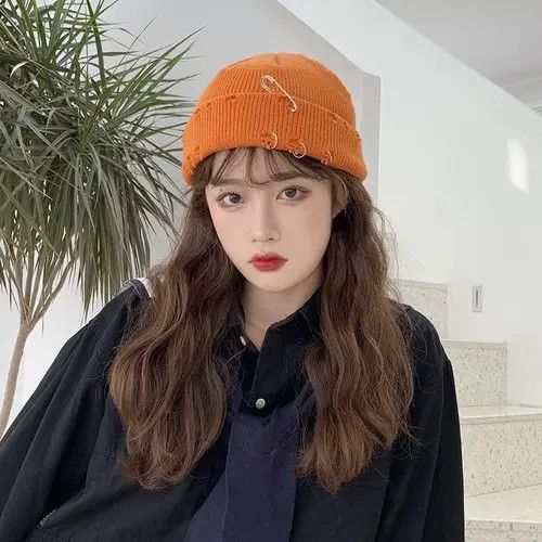 Other Maruyama x Ruuko Distressed Orange Beanie Size ONE SIZE - 3 Thumbnail