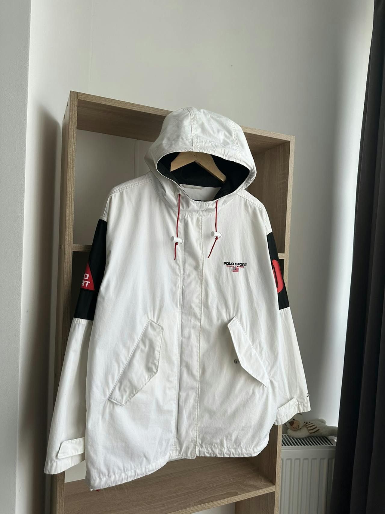 Vintage Polo Sport Ralph Lauren shops White Hooded Jacket