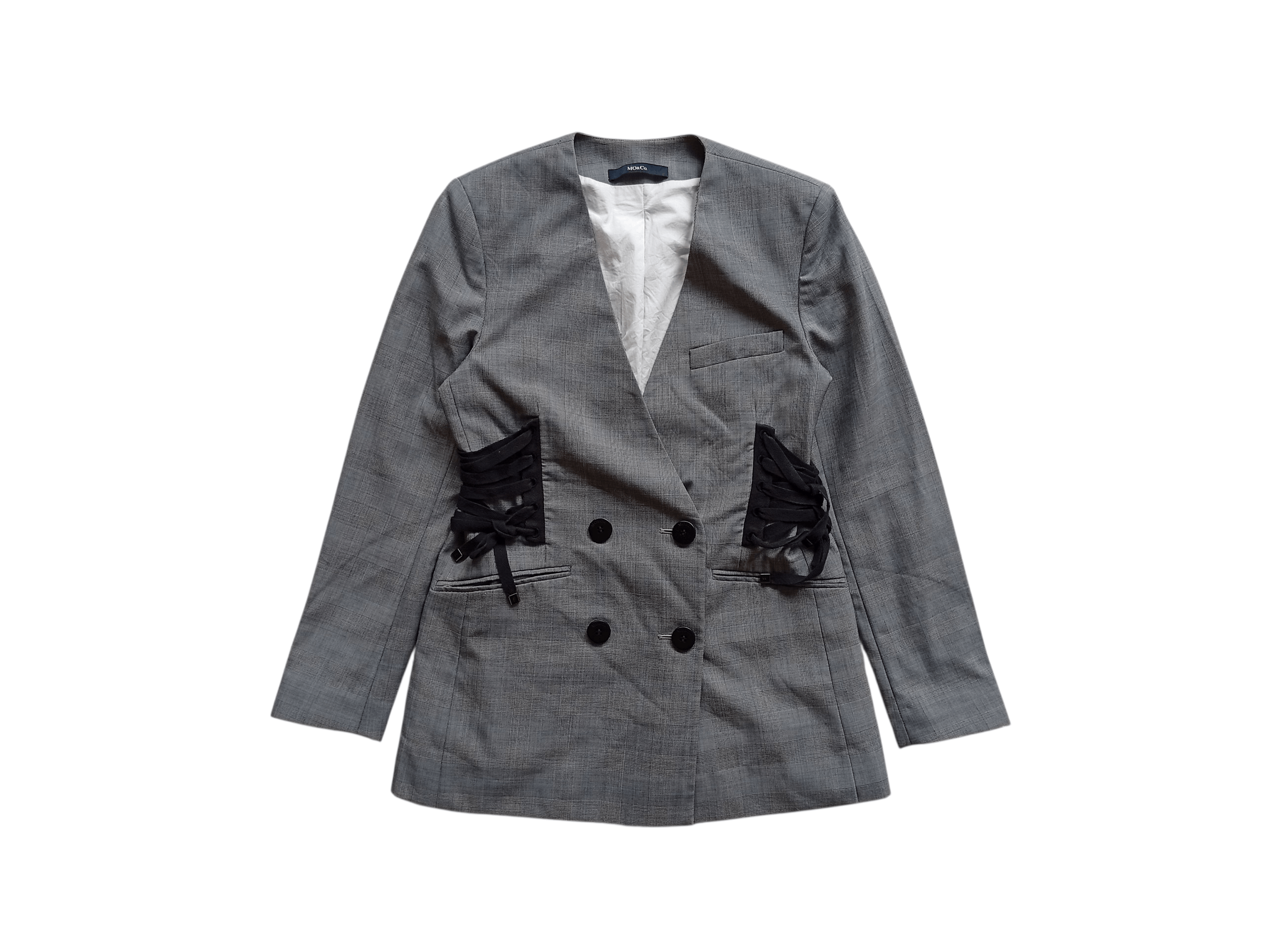 Japanese Brand MO&Co corset lace woolblend blazer Size M / US 6-8 / IT 42-44 - 1 Thumbnail