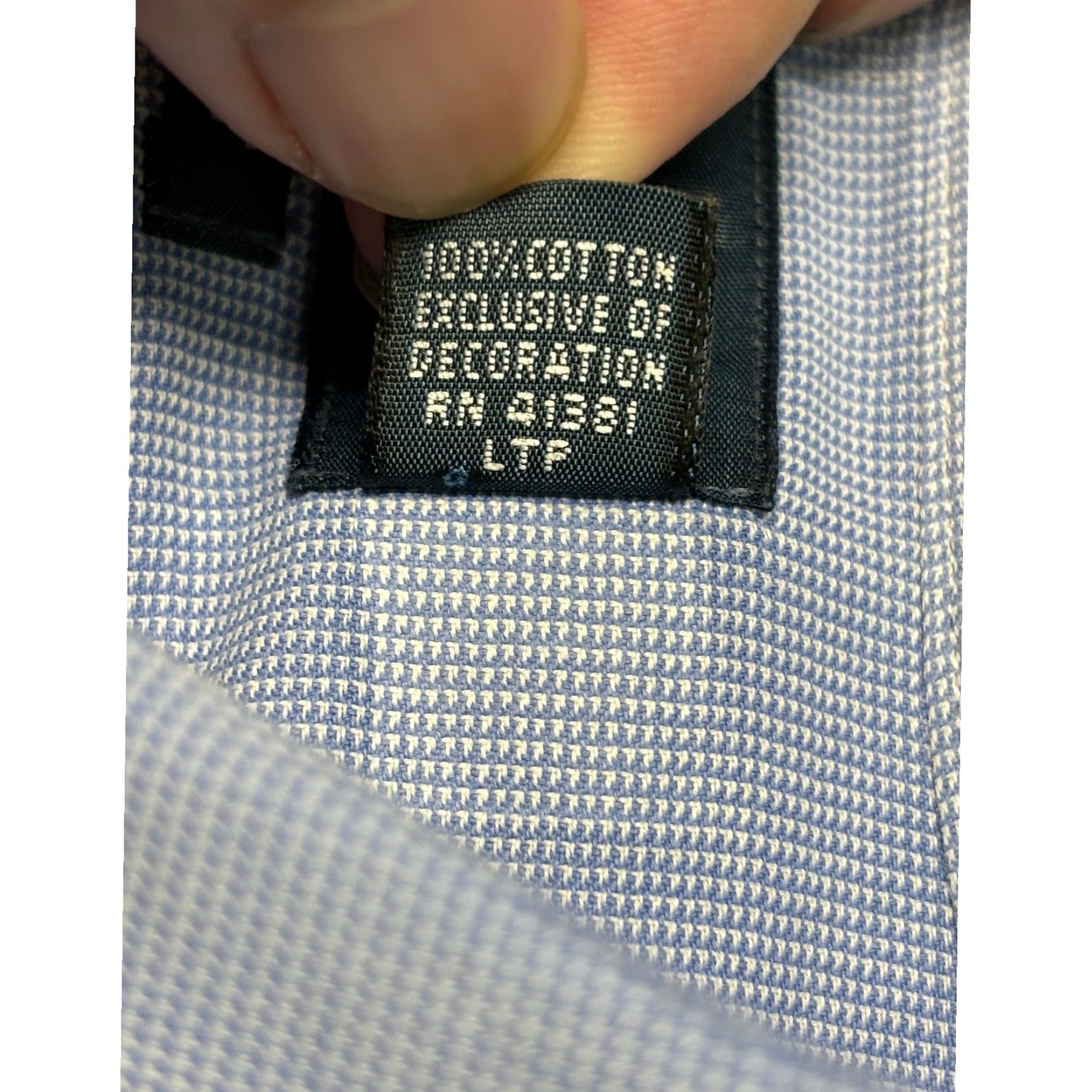 Ralph Lauren Ralph Lauren Mens Classic Fit Long Sleeve Button Down Dress Shirt Blue 17 34/35 Size 46R - 6 Thumbnail