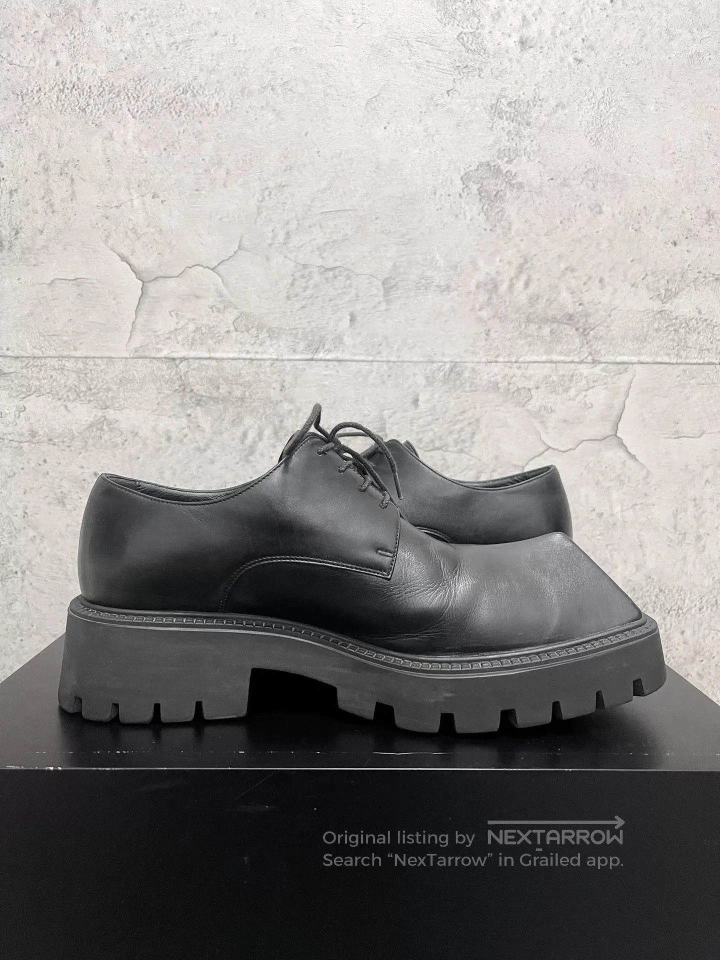 Balenciaga Balenciaga Men's Black Leather Derby Boots 41. Size US 8 / EU 41 - 4 Thumbnail