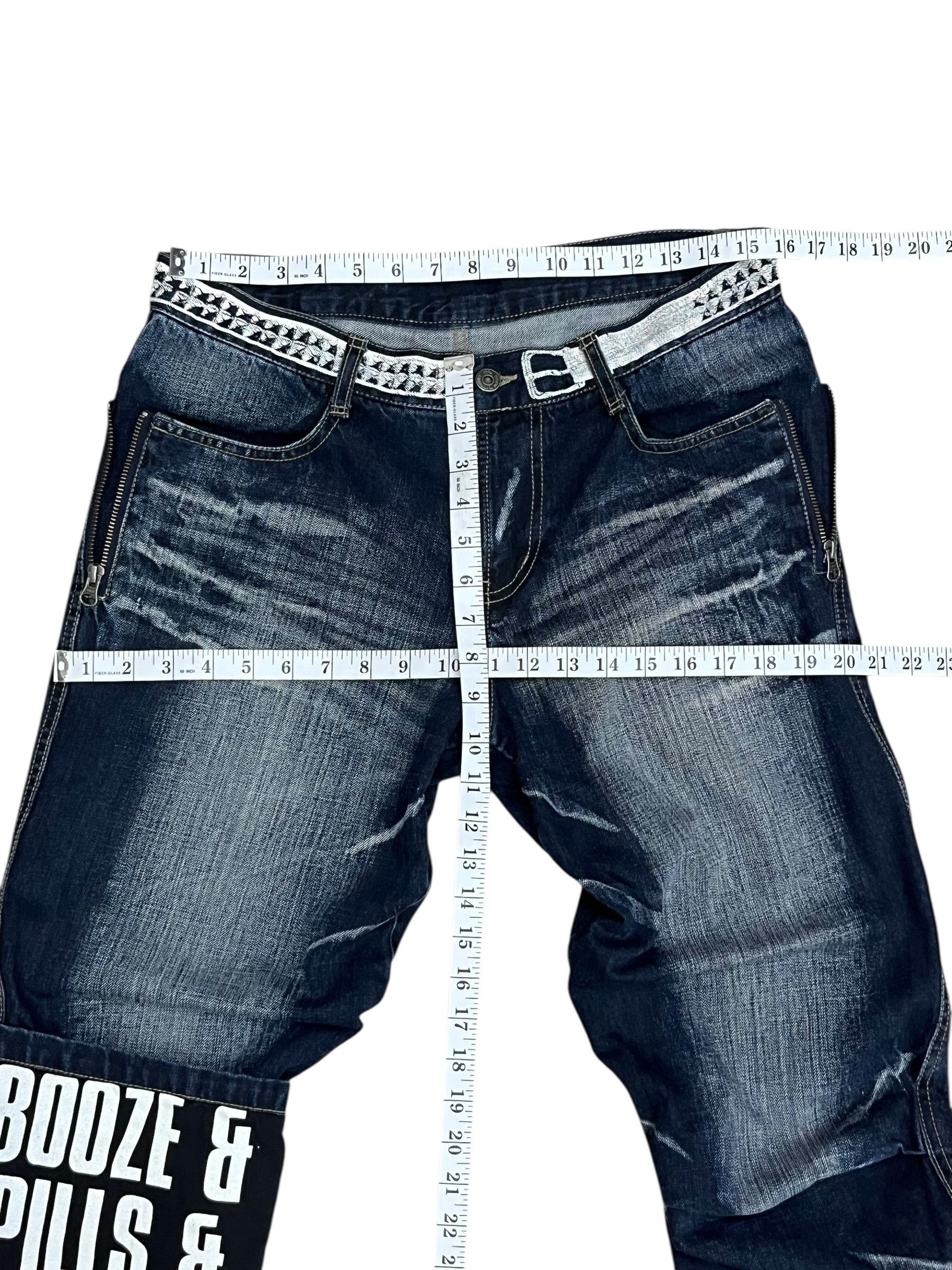 PPFM 🔥PPFM Booze Pills Powders Cropped Denim Archive Grail Size US 31 - 11 Thumbnail