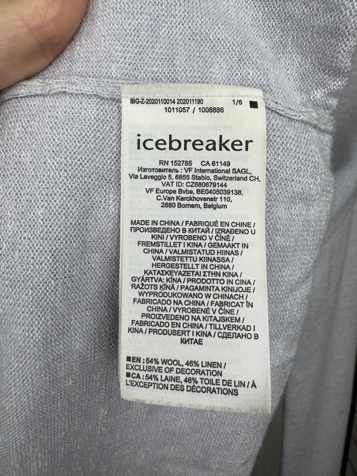 Icebreaker Icebreaker Wool Linen grey outdoor hiking sweater size L Size L / US 10 / IT 46 - 10 Thumbnail