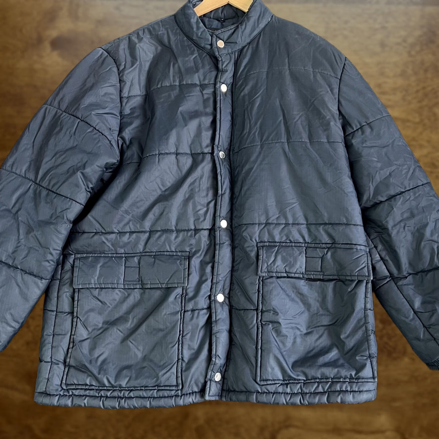 Vintage St Moritz Jacket Mens L Blue Quilted Puffer Full Zip Insulated Collared Nylon Jacket Regular Size L Blue Casual Winter Fall Mens Size US L / EU 52-54 / 3 - 1 Thumbnail