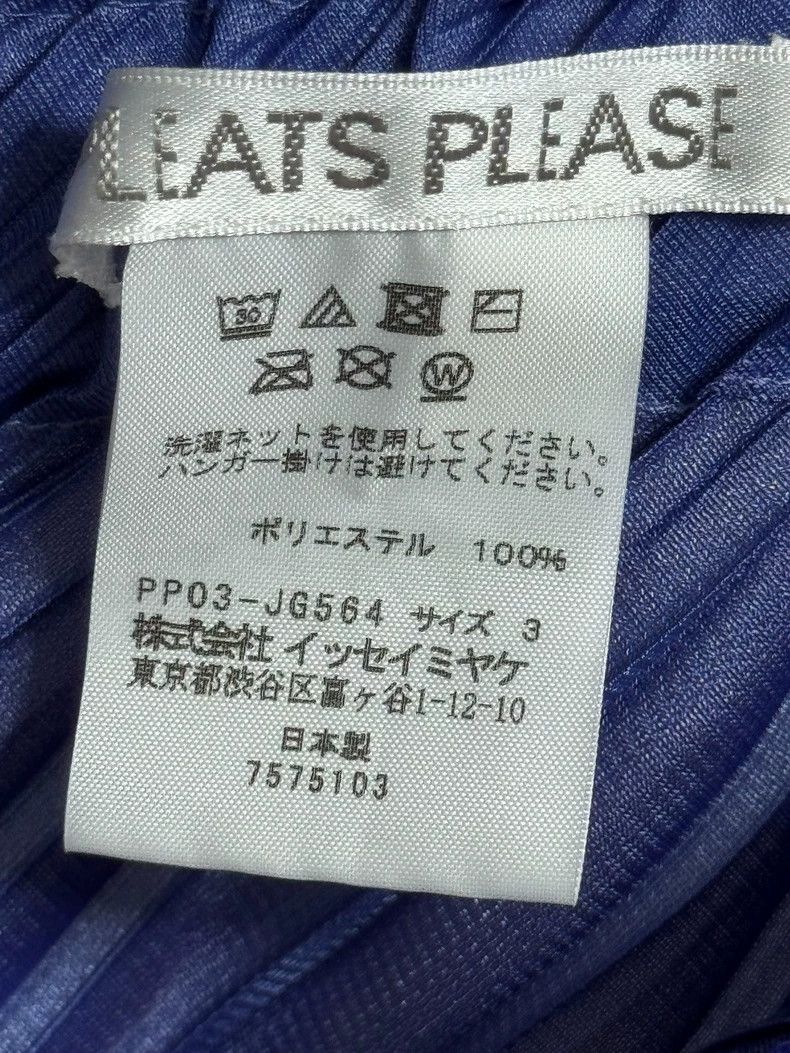 Other Issey Miyake size:3 Blue twill pleated skirt Size 22" - 3 Thumbnail