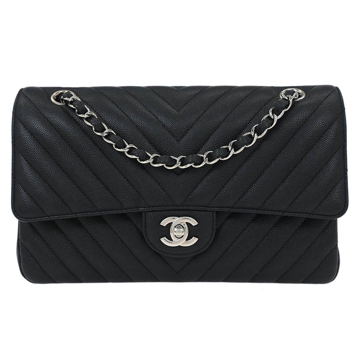 Chanel Chanel Timeless - Classic Double Flap Bag Chevron Caviar Size ONE SIZE - 1 Thumbnail