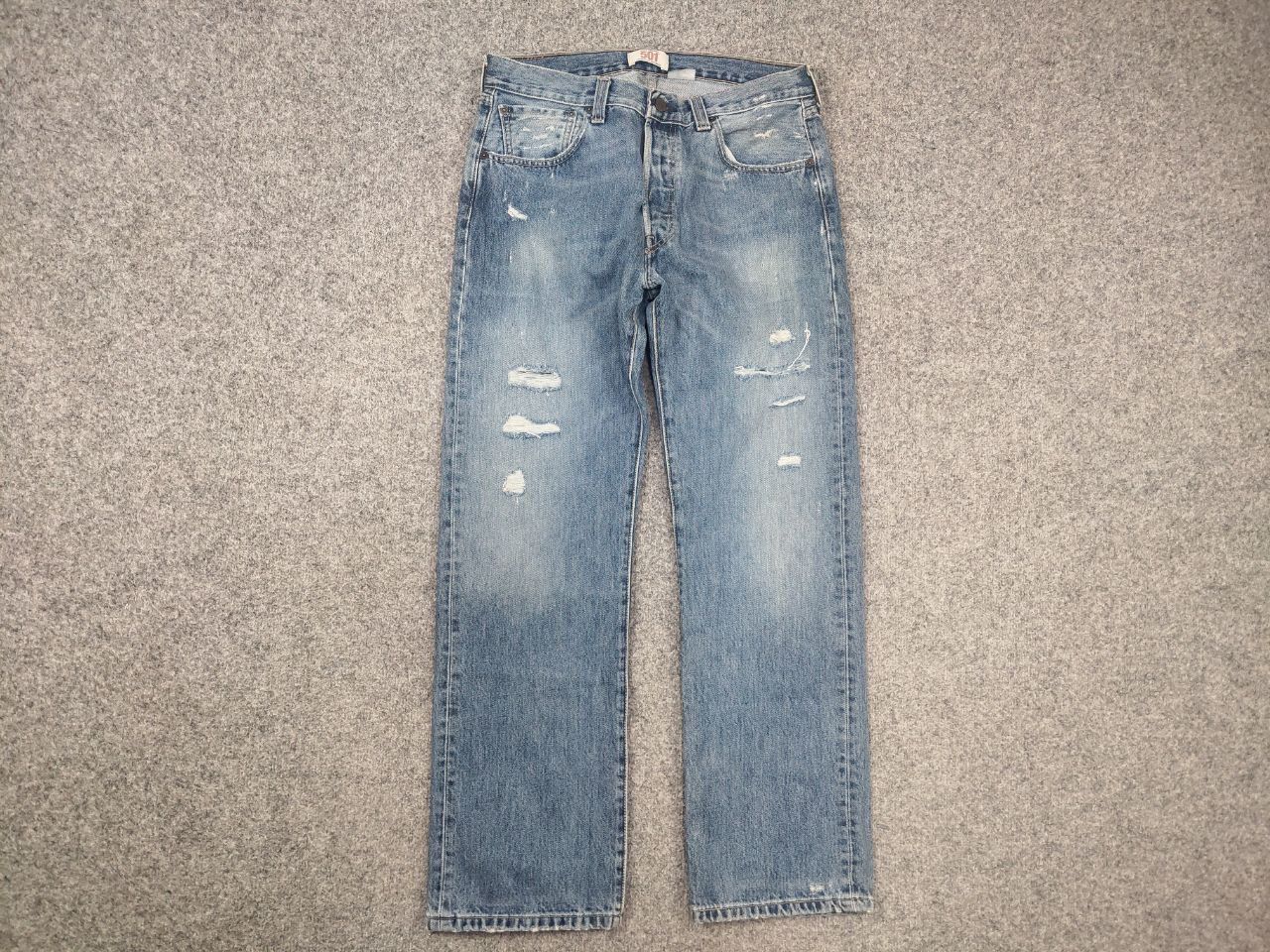 Levi's Vintage Levis 501 Straight Leg Distressed Faded Denim Jeans Size US 33 - 5 Thumbnail