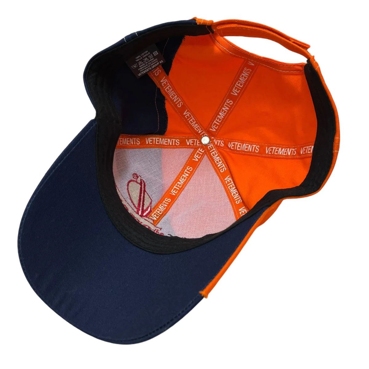 Vetements Reconstructed Patchwork Embroidered Logo Cap Size ONE SIZE - 5 Thumbnail