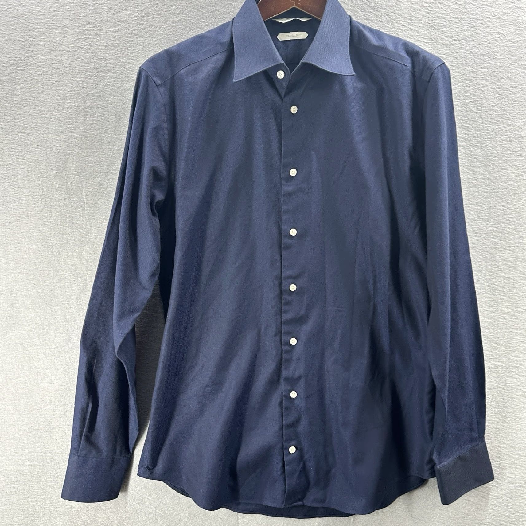 Suitsupply Suitsupply Slim Fit Dress Shirt Mens 15.5 40 Blue Solid Button Up Business Casual Size 40R - 2 Thumbnail