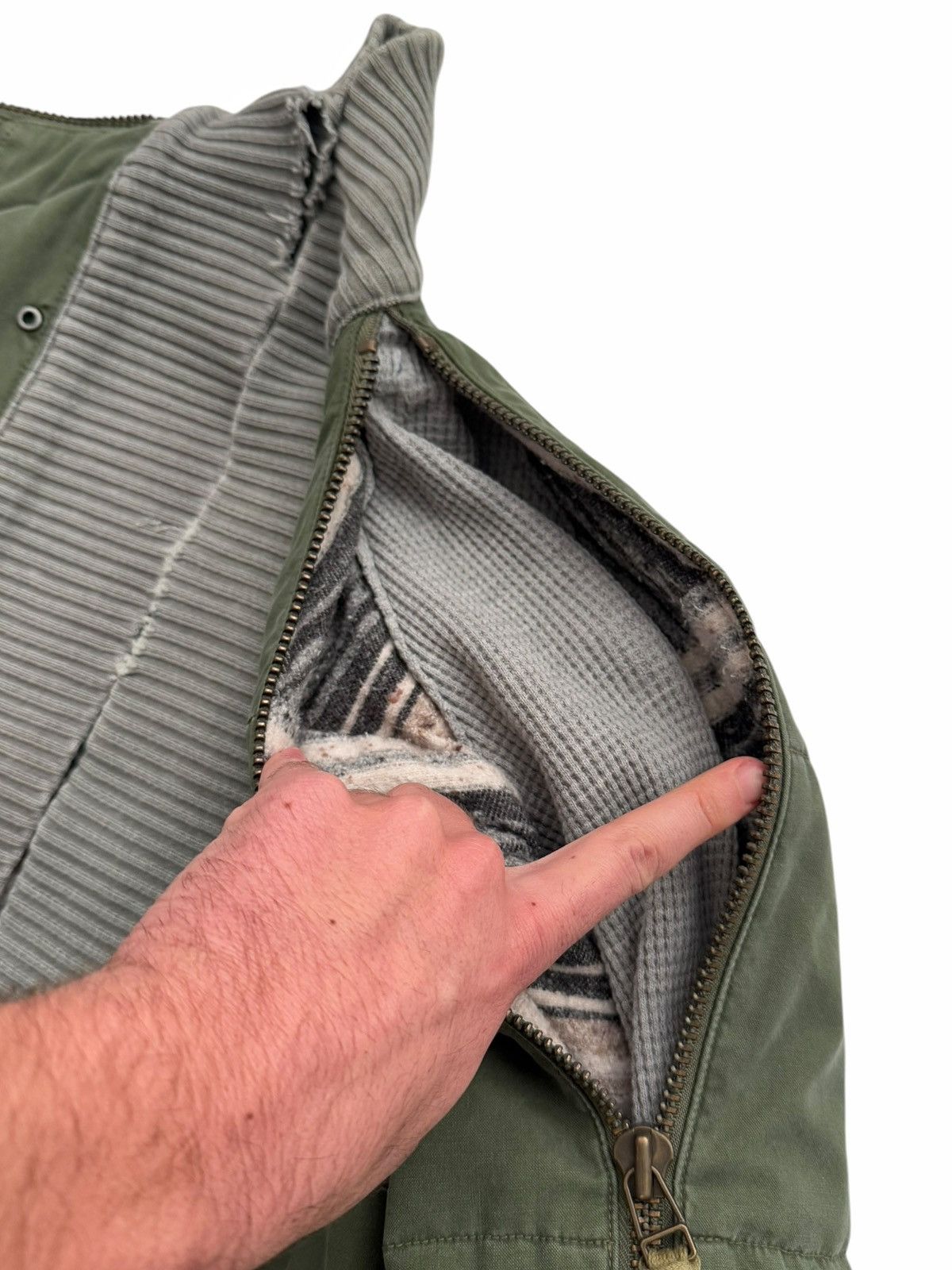 Greg Lauren GRAIL Double Layer Denim Military Cloth Arm Zip Bomber Size US M / EU 48-50 / 2 - 15 Thumbnail