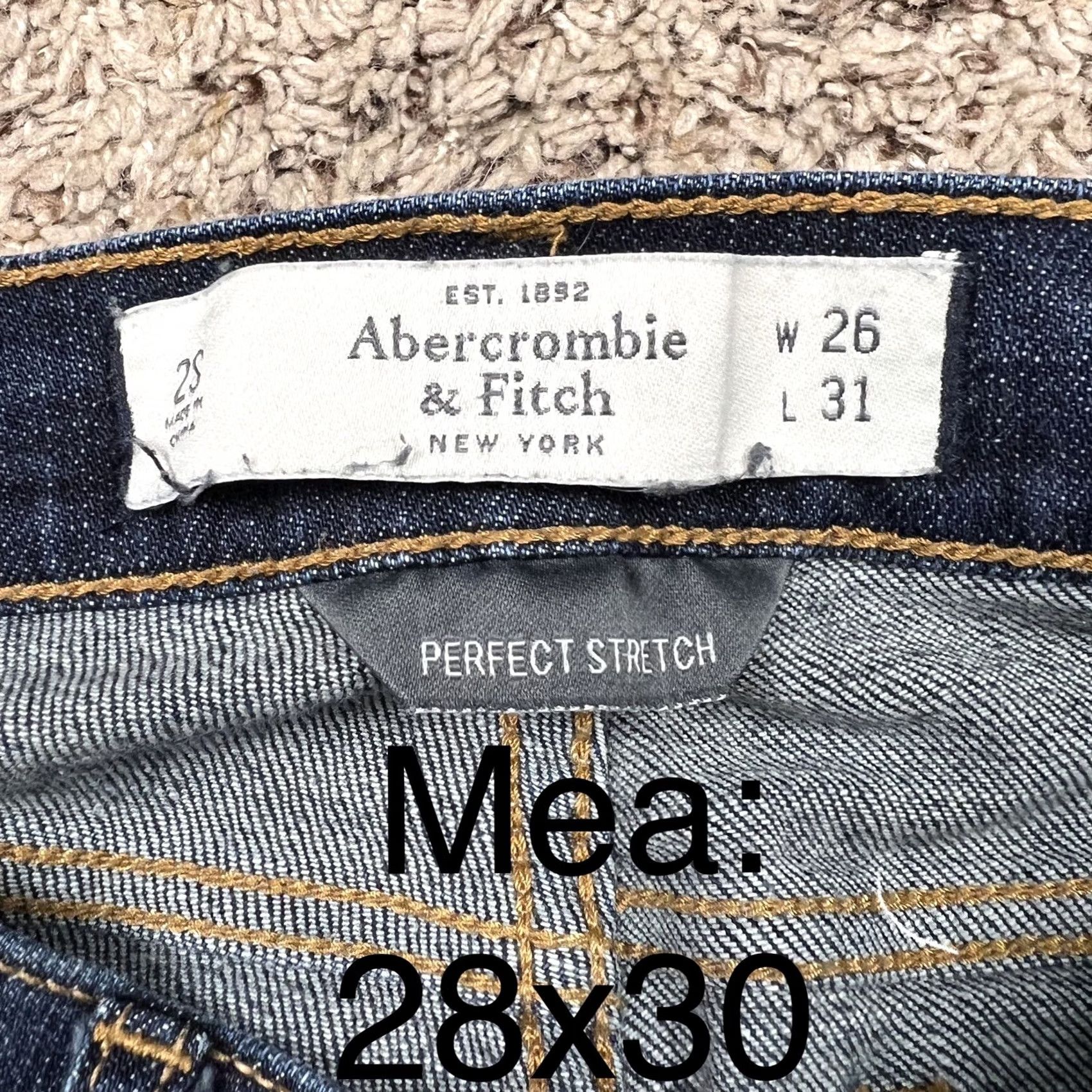 Abercrombie & Fitch Abercrombie & Fitch Jeans Womens 28x30 Bootcut Dark Wash Flare Stretch Easy Care Denim Size 28" / US 6 / IT 42 - 2 Thumbnail