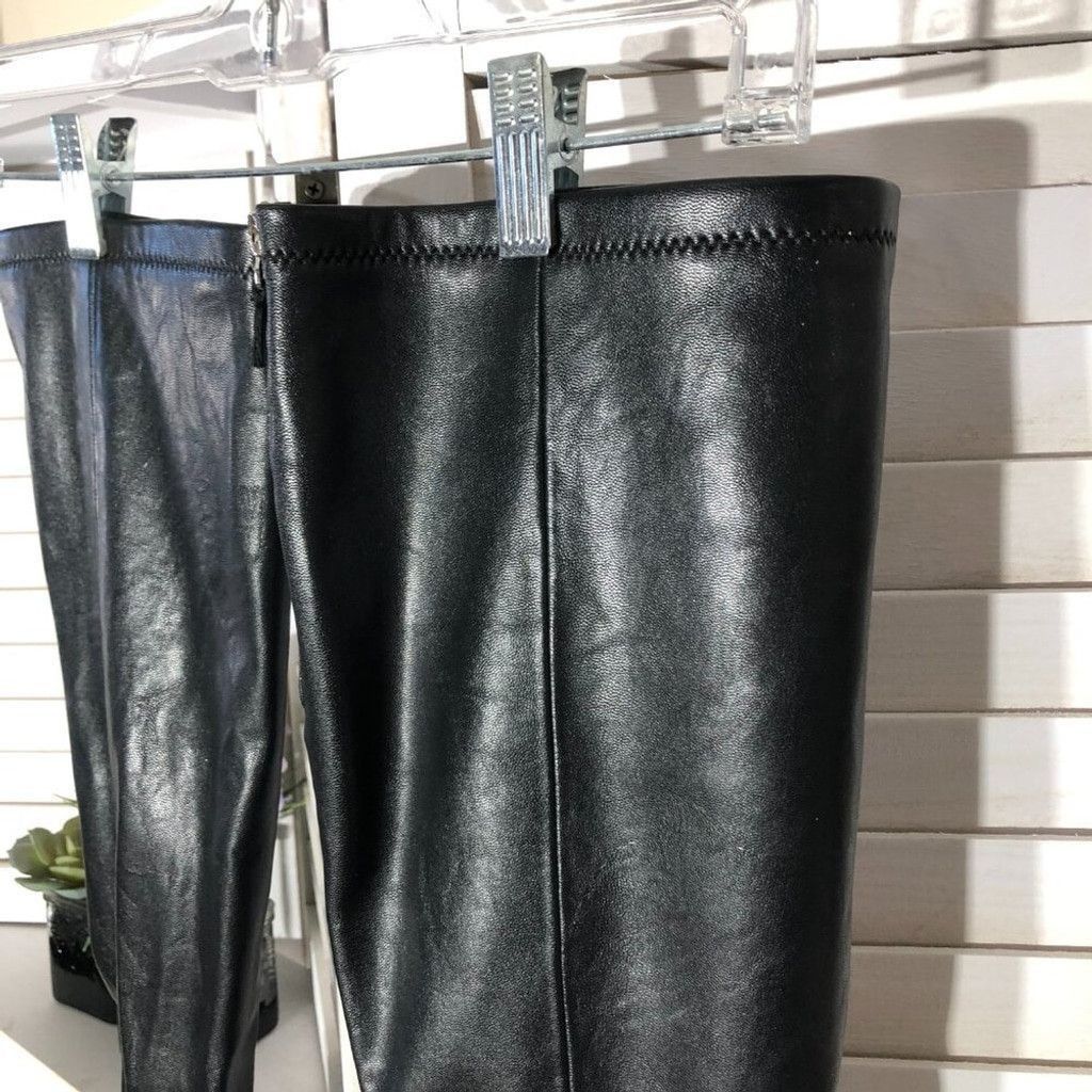 Franco Sarto Franco Sarto over the knee boots black leather studded 9.5 Size US 9 / IT 39 - 10 Thumbnail