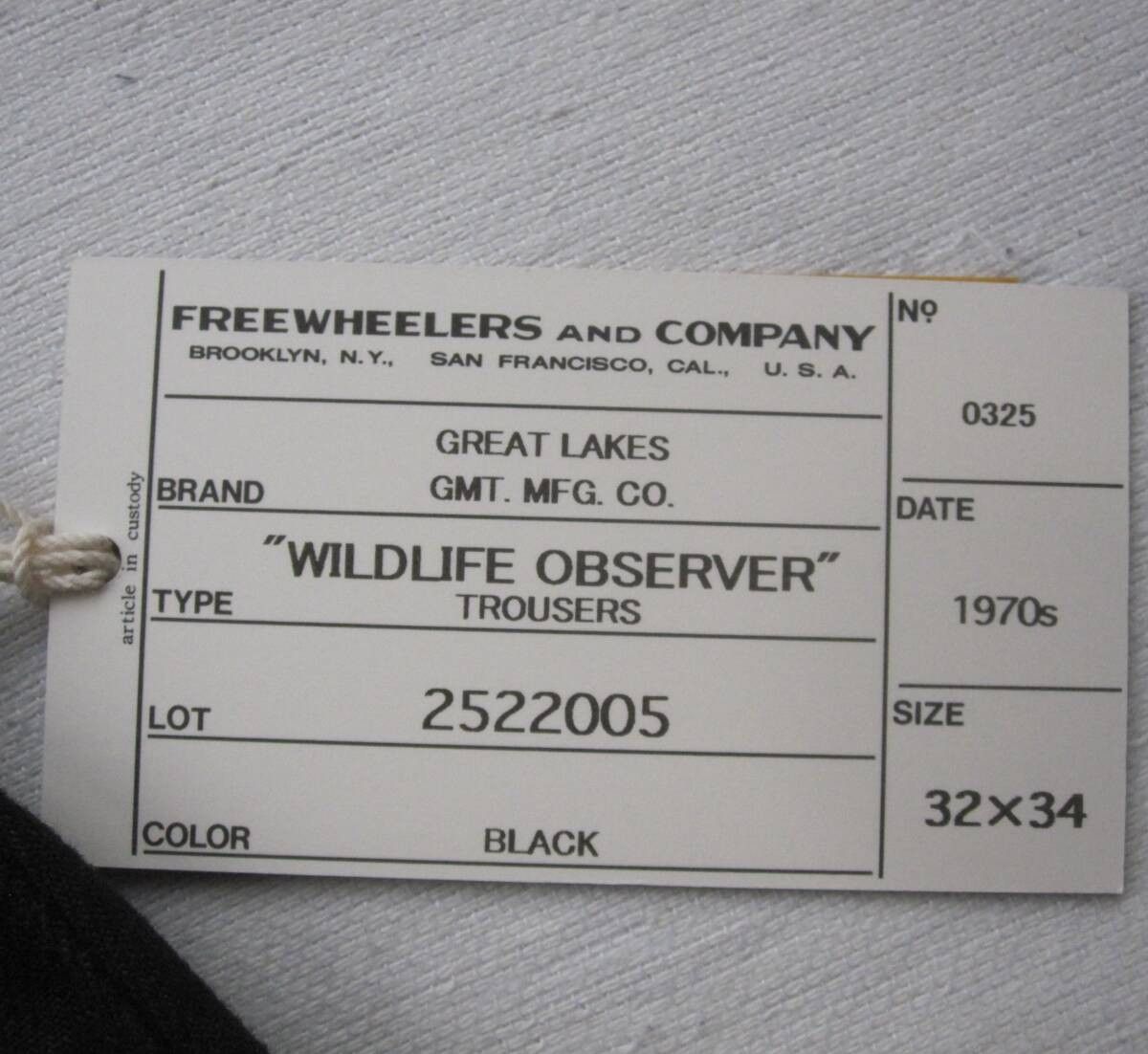 Freewheelers “WILDLIFE OBSERVER” LENEN TROUSERS 32 Size US 32 / EU 48 - 2 Thumbnail