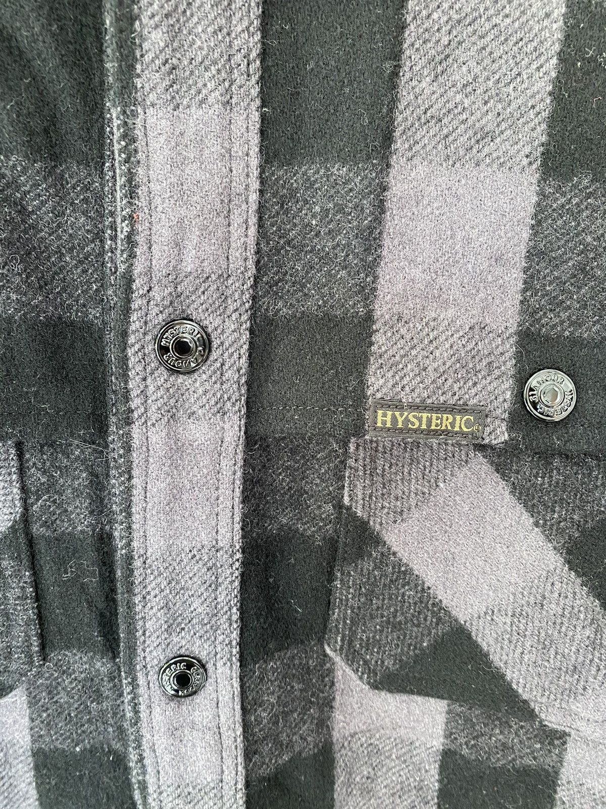 Hysteric Glamour 1990s Wool Checked Chain Stitch logo Size US M / EU 48-50 / 2 - 5 Thumbnail