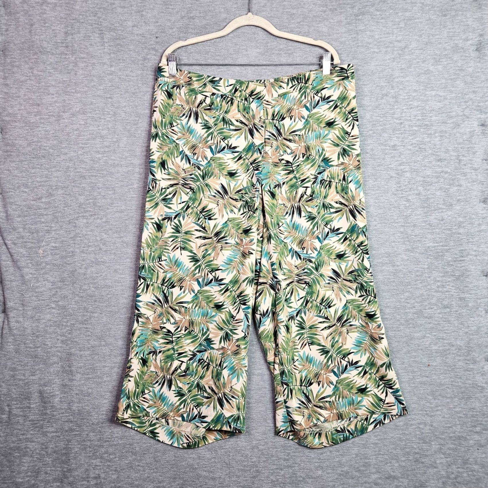 J. Jill J.JILL Wearever Collection Women's Wide Leg Floral Printed Pants XL Multicolor Floral Pattern Casual Pants Womens XL Size 40" / US 18 - 2 Thumbnail