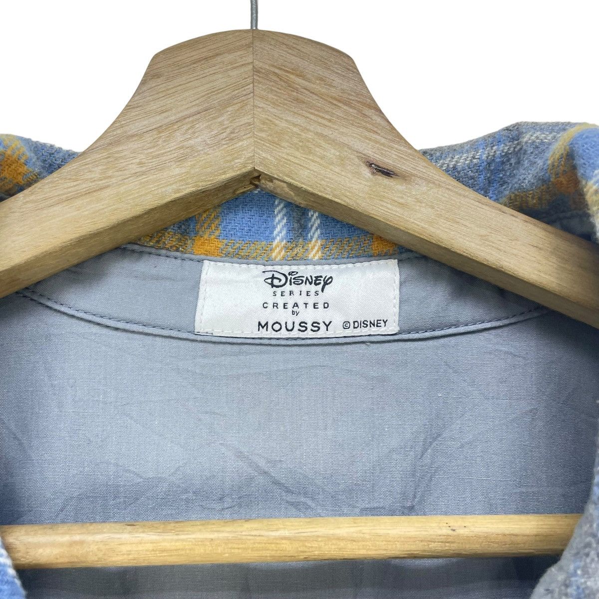 Disney × Japanese Brand × Mickey Mouse Disney X Moussy Plaid Tartan Jacket Embroidered Mickey Size L / US 10 / IT 46 - 4 Thumbnail