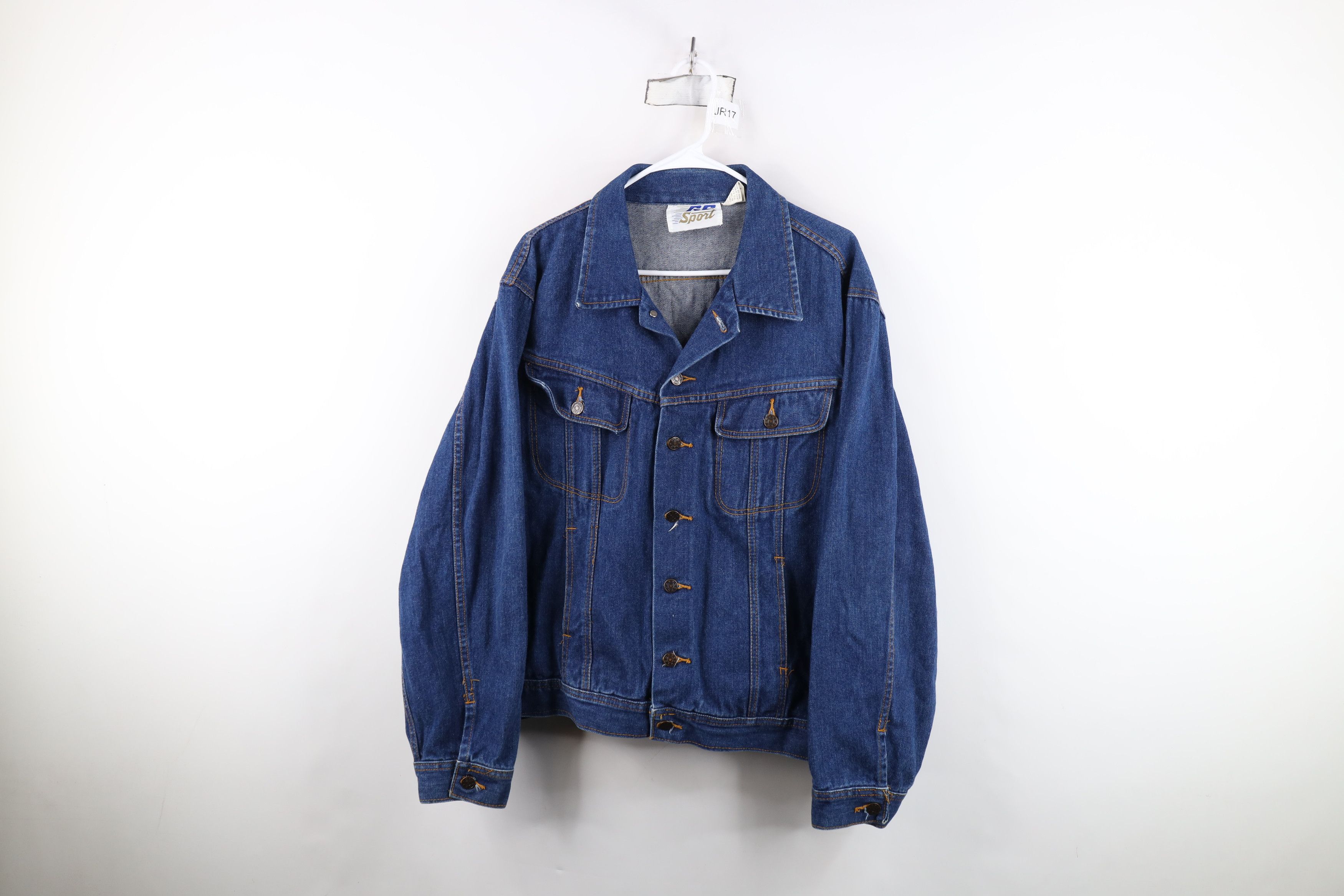 Vintage Vintage 90s Streetwear Denim Jean Trucker Jacket Blue Cotton Size US XXL / EU 58 / 5 - 1 Thumbnail