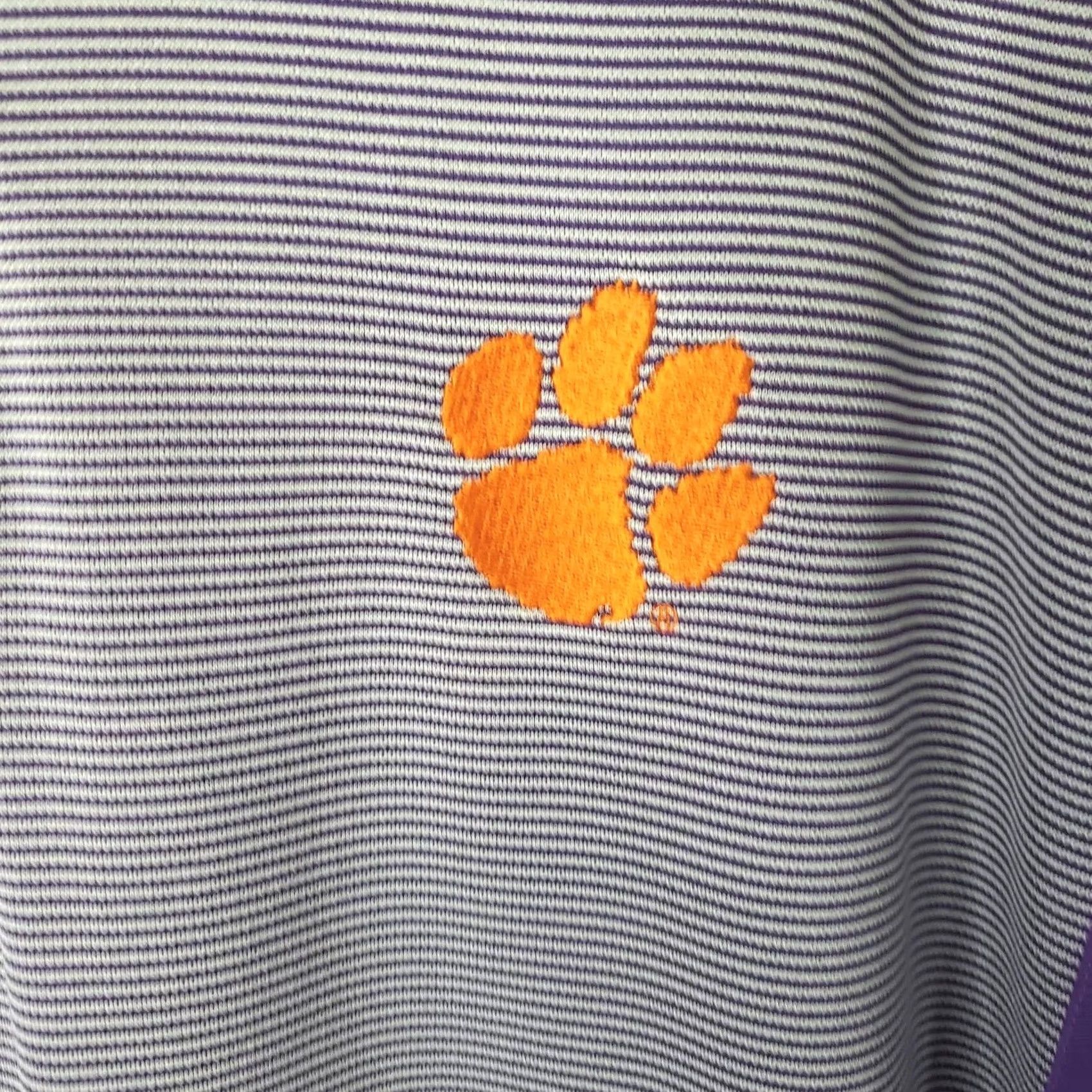 Vintage Horn Legend HL Sport Bamboo Performance 1/4 Zip Clemson Tigers Pullover Mens XL Purple Striped Tiger Paw Size US XL / EU 56 / 4 - 5 Thumbnail
