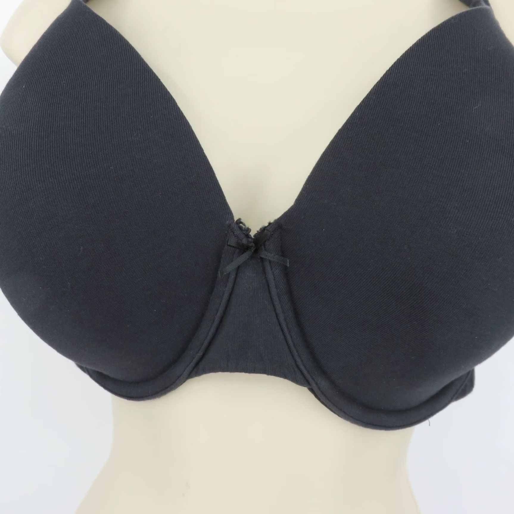Vintage Cacique Bra 38F Black Lightly Lined Full Coverage Underwire Women Size ONE SIZE - 3 Thumbnail
