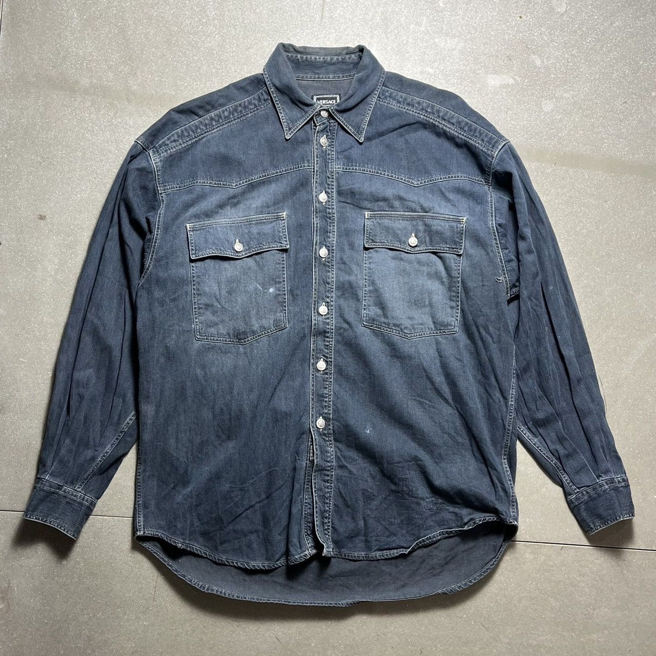 Versace Jeans Couture Versace Jeans Couture Denim Shirt Size US L / EU 52-54 / 3 - 1 Thumbnail