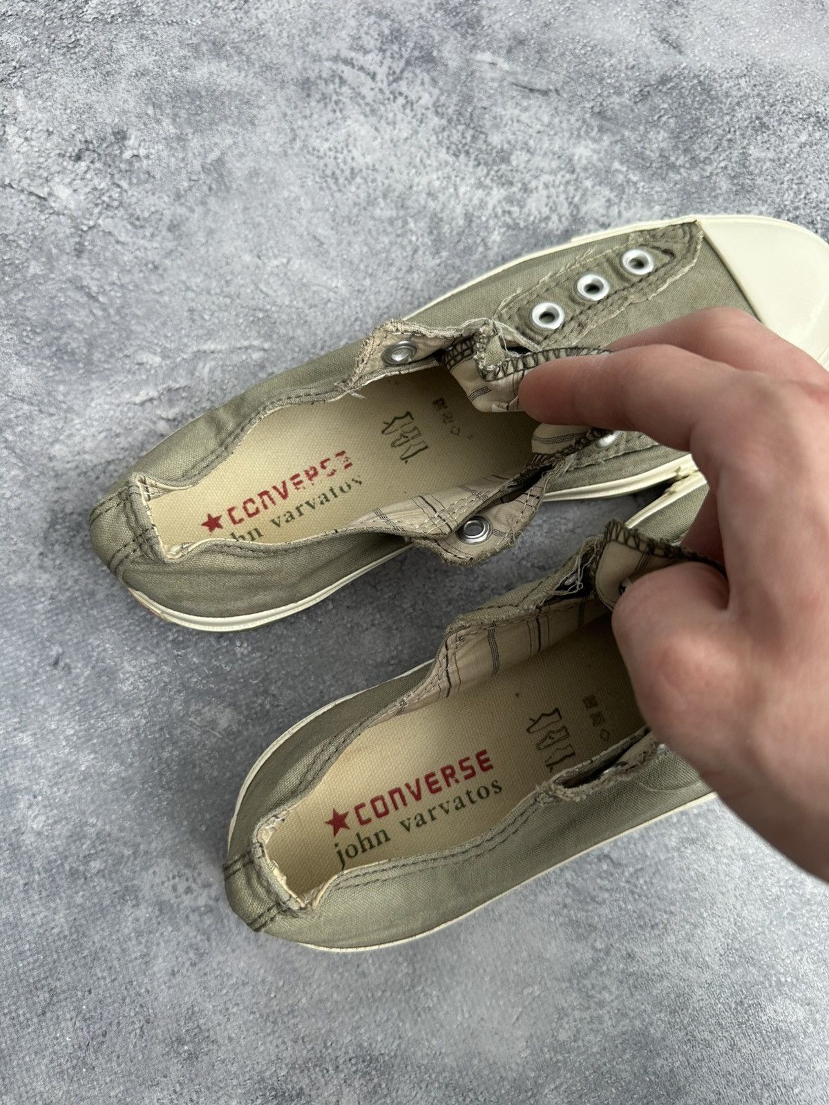 Converse × John Varvatos 🚨Rare Converse John Varvatos Low Top Sneakers Green Shoes Size US 7 / EU 40 - 13 Thumbnail