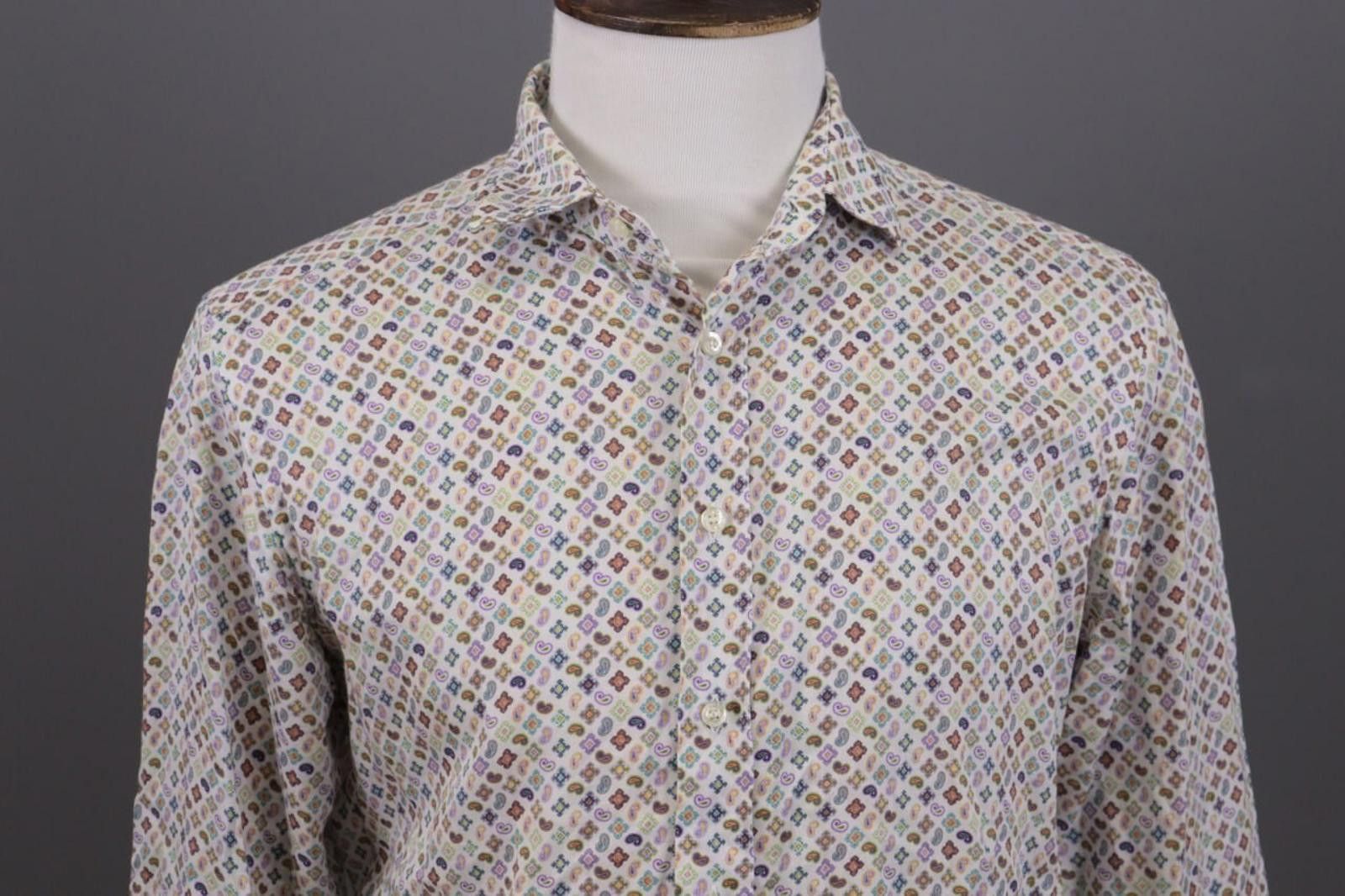 Etro Etro Milano White Paisley Button Down Shirt Size 41 Size US M / EU 48-50 / 2 - 3 Thumbnail