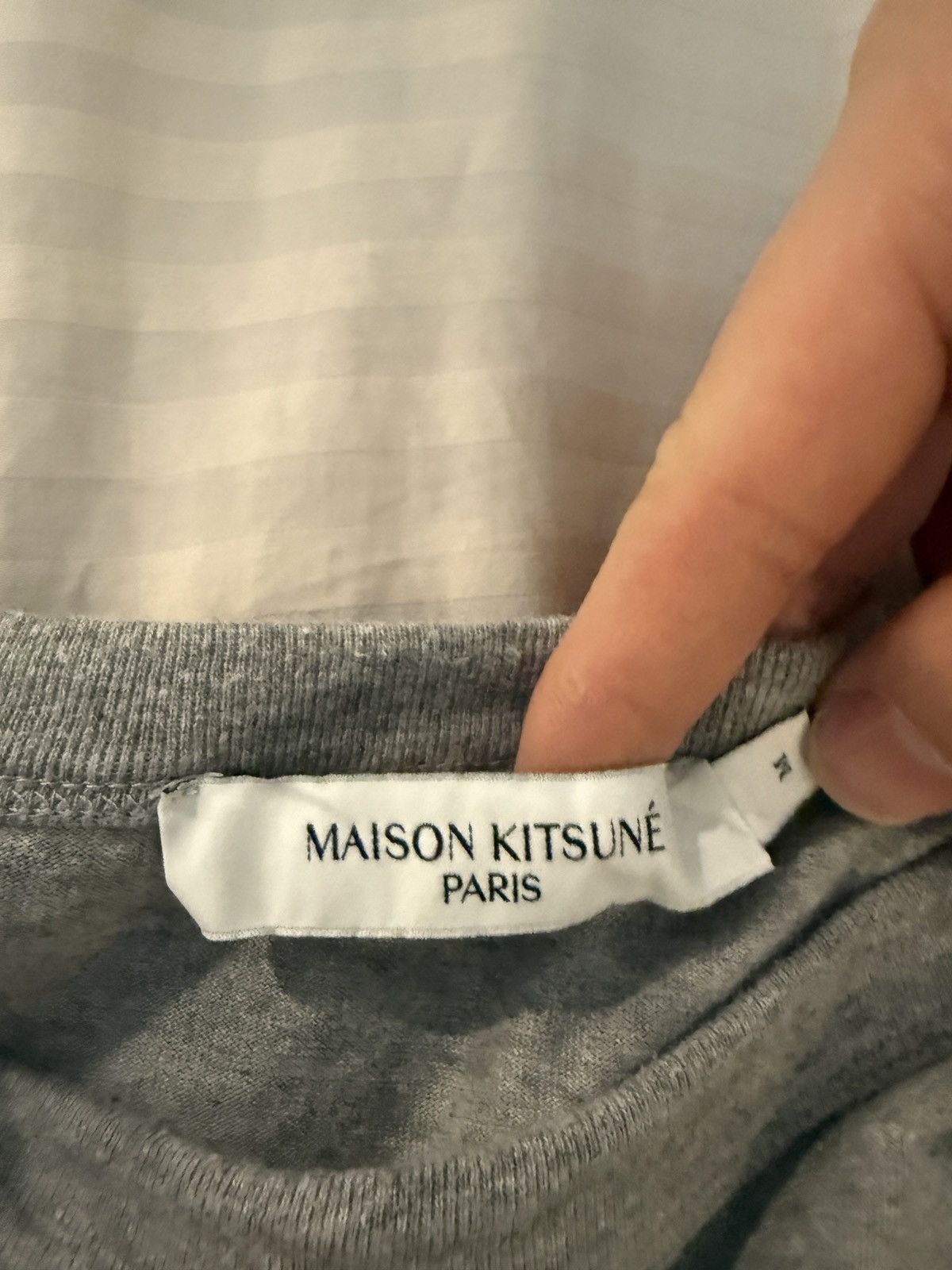 Maison Kitsune Maison Kitsune Gray Fox Head T Shirt Size US M / EU 48-50 / 2 - 3 Thumbnail