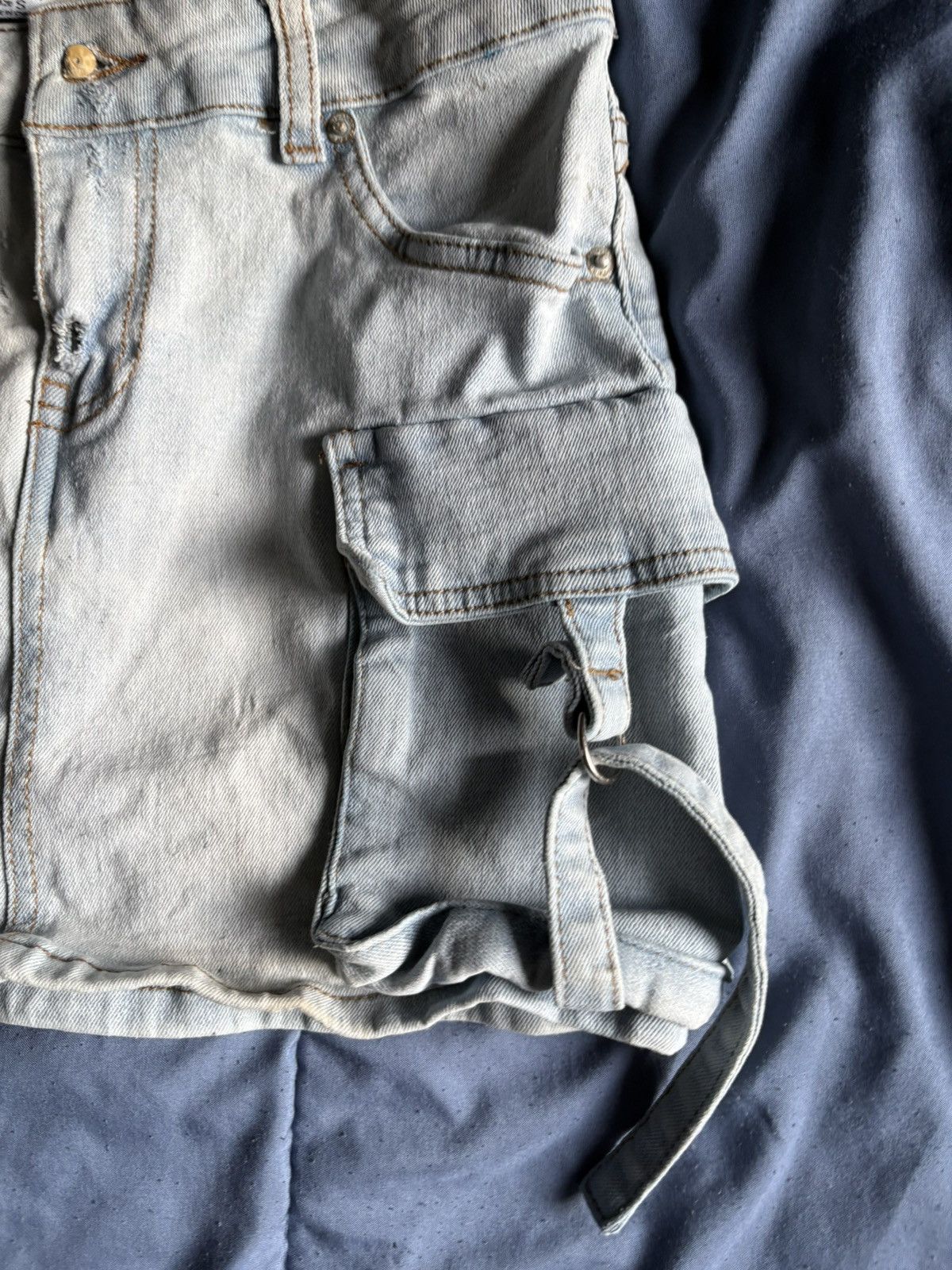 Other BBJ Los Angeles DenimSkirt Light Blue Strap Button Women's S Size 26" / US 2 / IT 38 - 4 Thumbnail