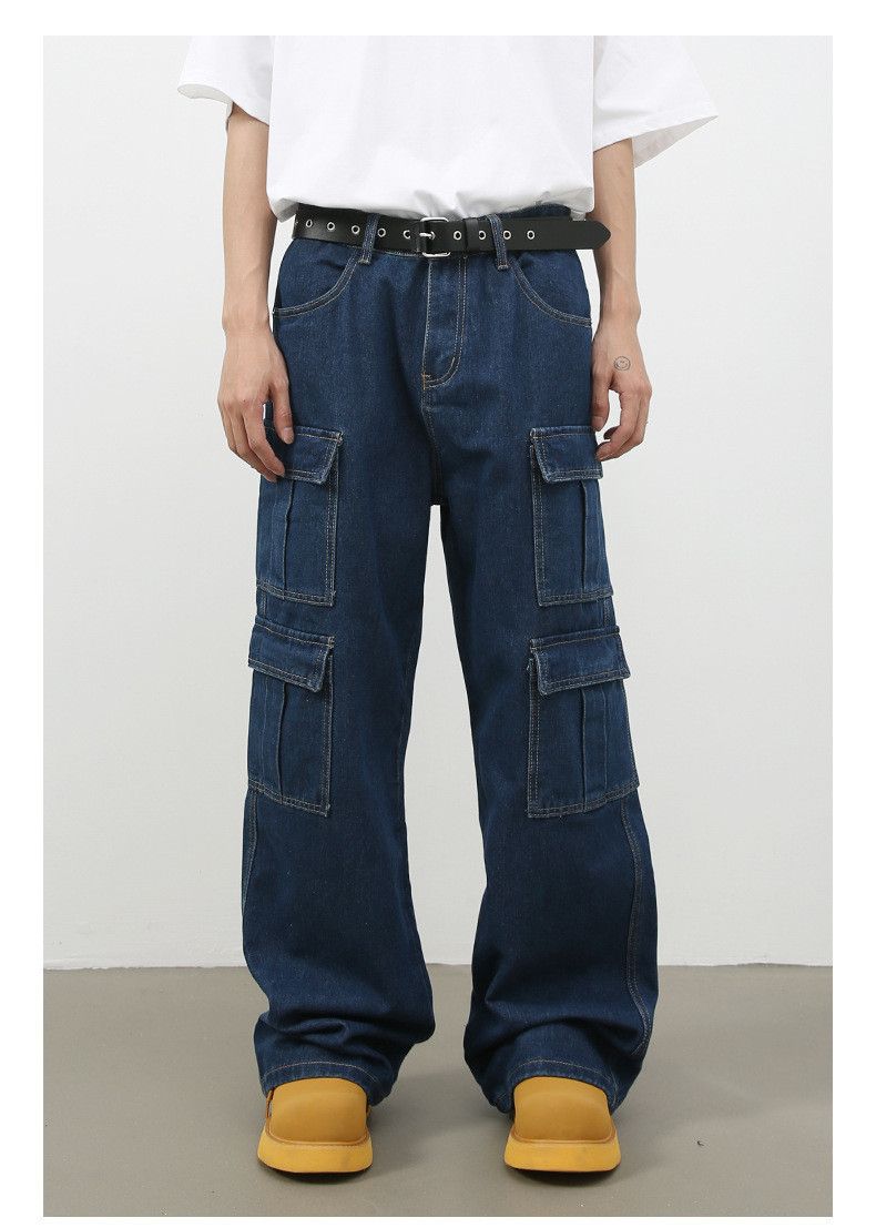 Japanese Brand × Jean Men's American retro multi-pocket washed cargo jeans Size US 32 / EU 48 - 1 Thumbnail