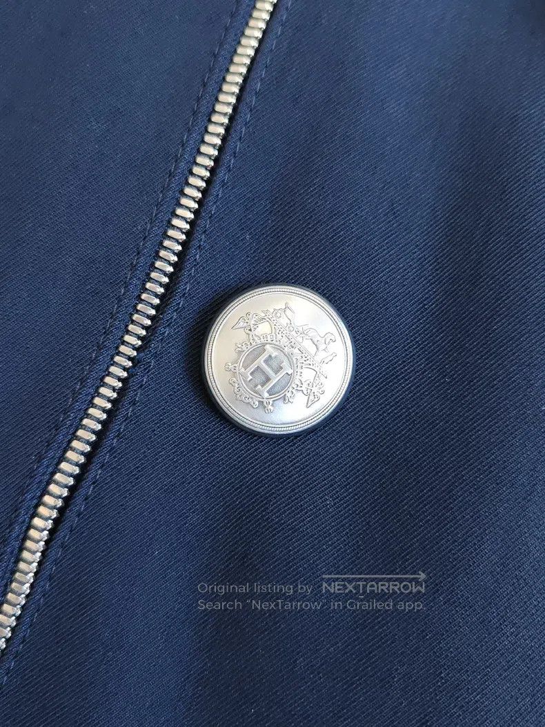 Hermes Hermes Navy wool coat jacket, dark blue, 76% wool + 24% co Size US M / EU 48-50 / 2 - 6 Thumbnail
