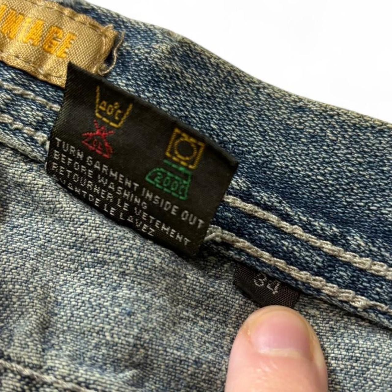 Vintage Vintage Y2K Faded Blue Straight Leg Fit Denim Jeans 34x32.5 Size US 34 / EU 50 - 4 Thumbnail