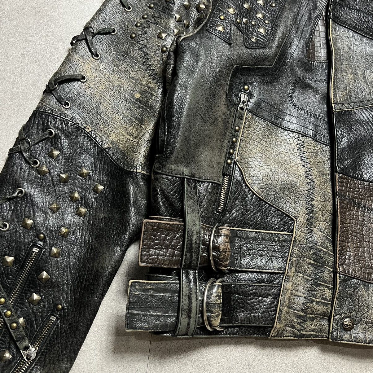 Quicksilver Quick Silver Studed Punk Leather Jacket Size US M / EU 48-50 / 2 - 4 Thumbnail