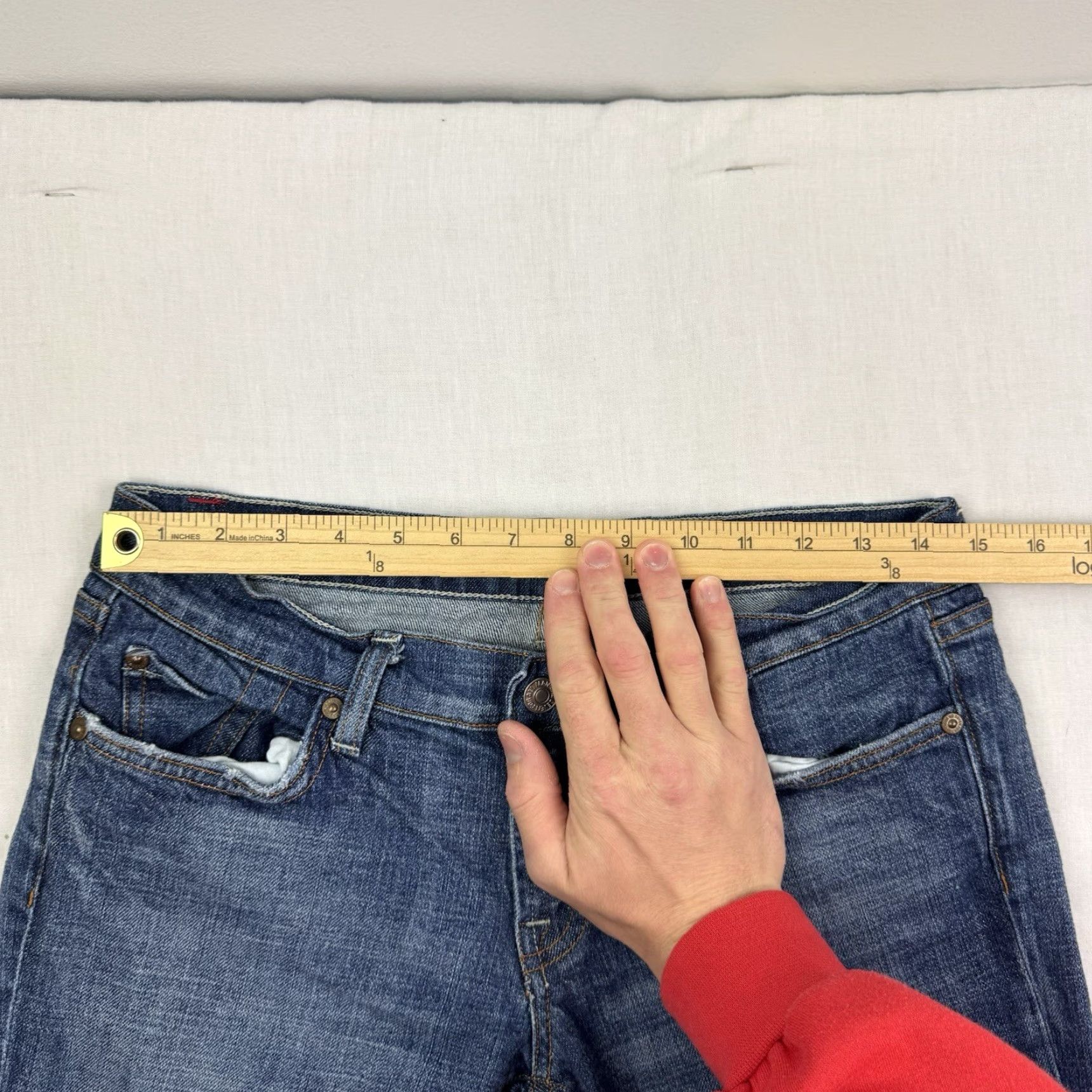 7 For All Mankind VINTAGE 7 For All Mankind Jeans Bootcut Womens 29 Blue Y2K Hipster Bejeweled Low Rise 31in Inseam Size 29" - 7 Thumbnail