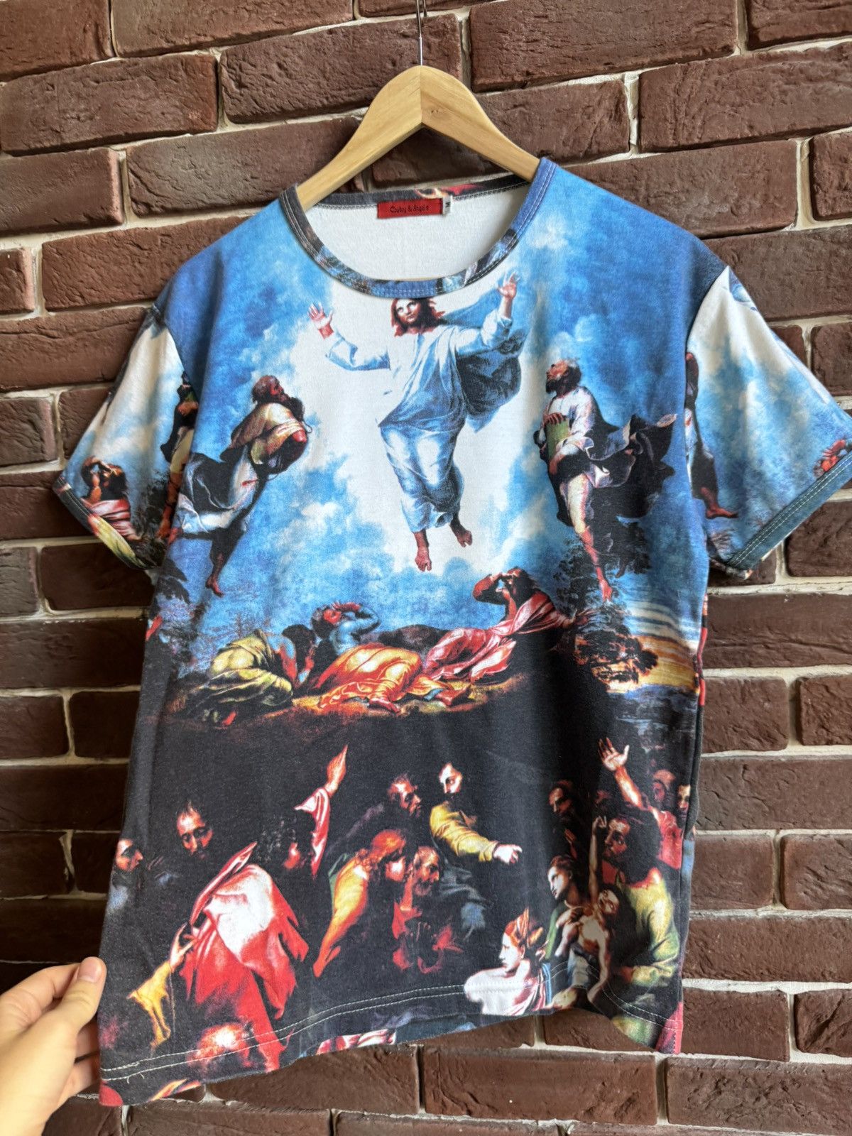 Vintage Vintage Y2K Cowboys Angels Jesus All over print Tee art hype Size US M / EU 48-50 / 2 - 3 Thumbnail