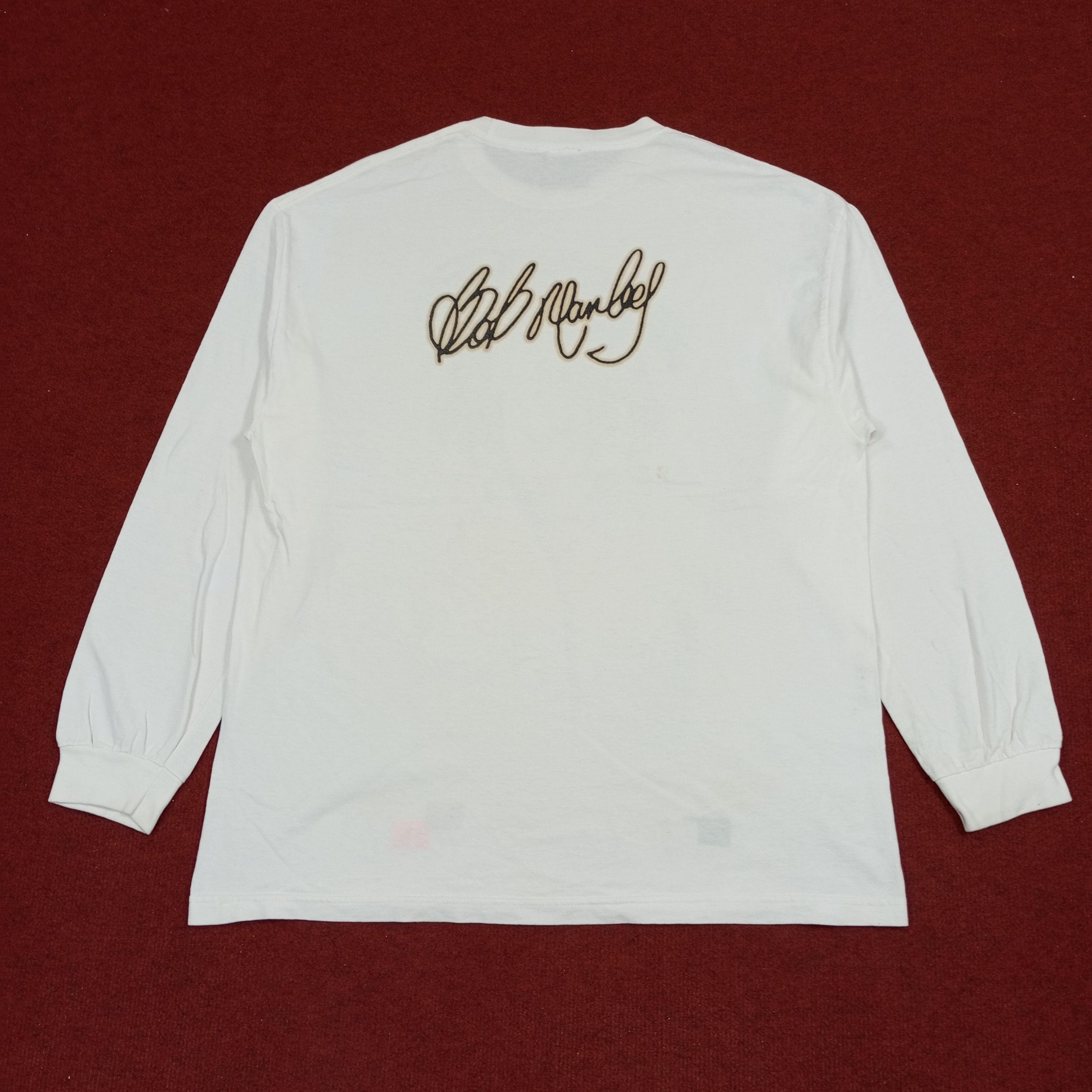 Bob Marley × Vintage Bob Marley Singer Music Vintage Long Sleeve Tshirt Size US XL / EU 56 / 4 - 3 Thumbnail