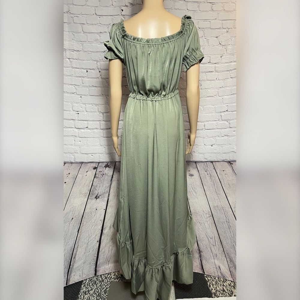 Other NWT New $195 Stellah High-Low Tie-Waist Sage Shirtdress Siz Size M / US 6-8 / IT 42-44 - 7 Thumbnail