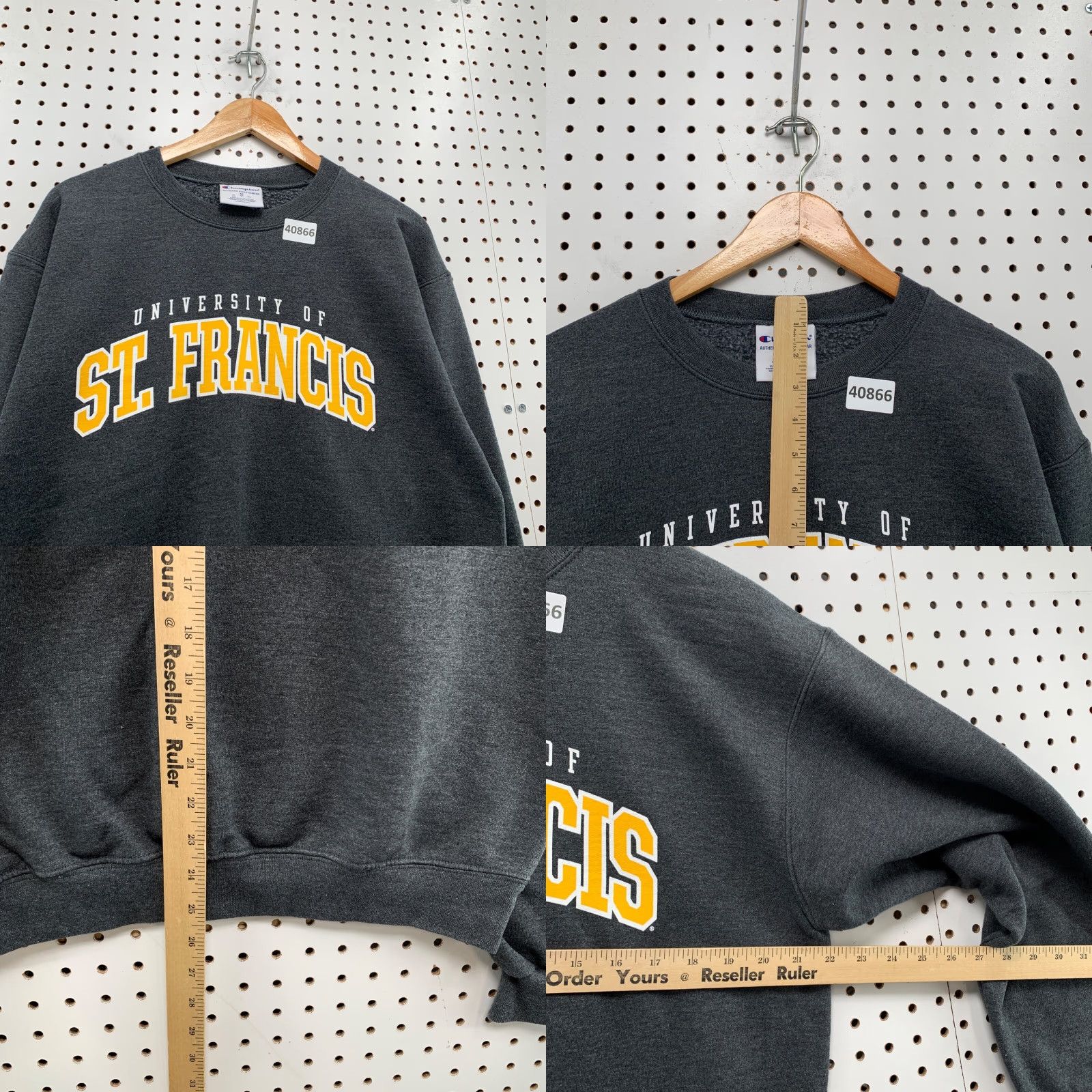 Champion VINTAGE Champion University Crewneck Sweatshirt Mens Medium Gray Graphic Print Pullover 90s Size US M / EU 48-50 / 2 - 8 Thumbnail