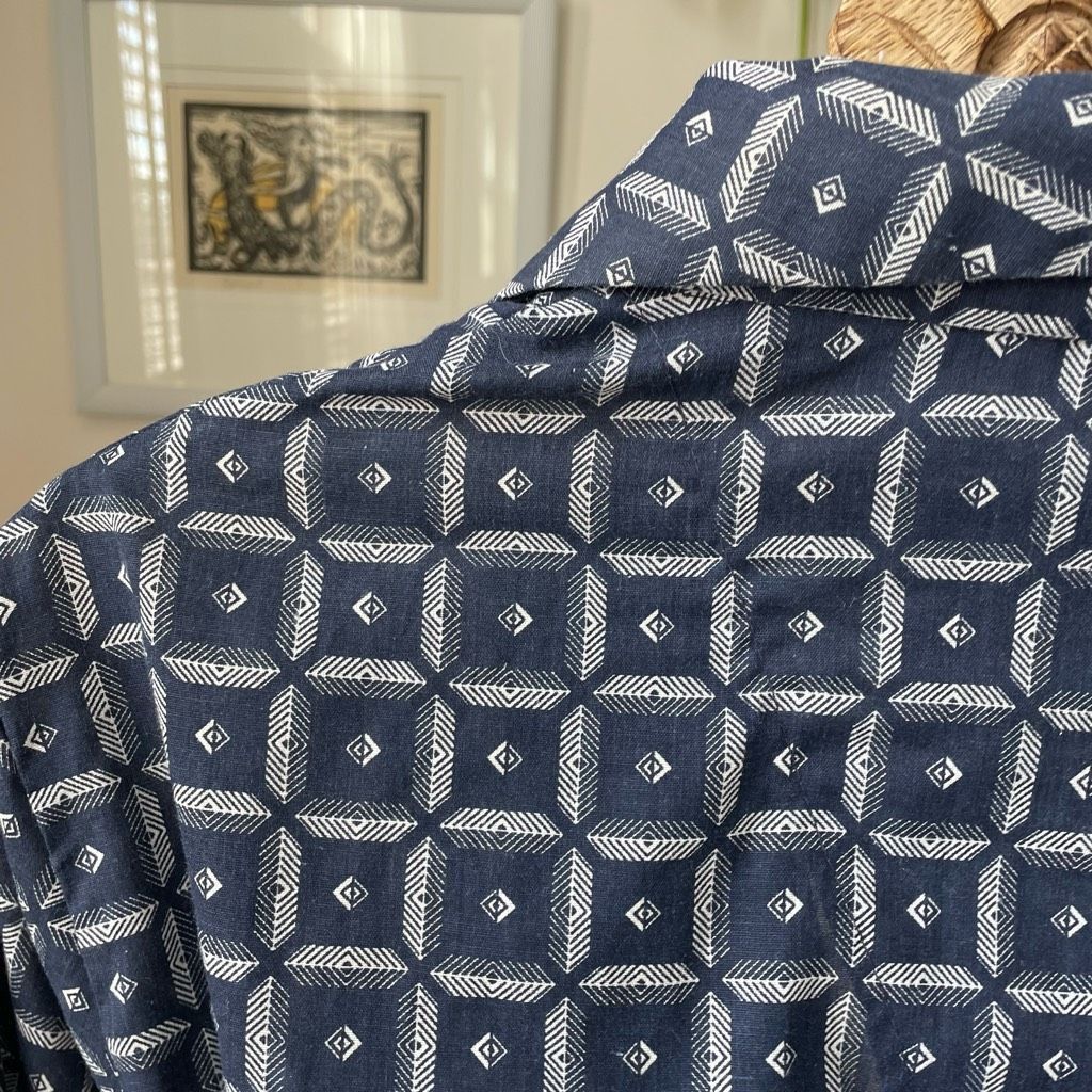 Vintage New Vintage Men’s Kmart Travel Robe Dark Blue L Size ONE SIZE - 5 Thumbnail