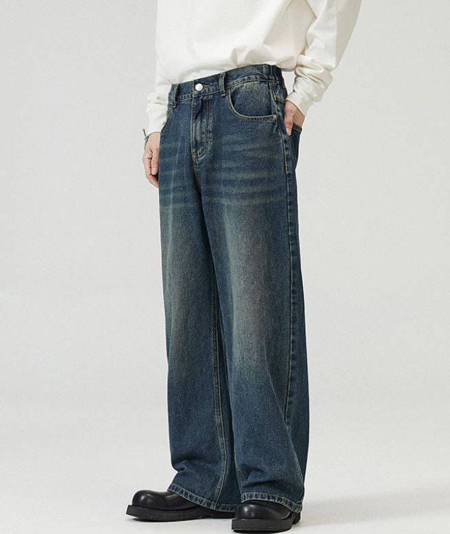 Vintage American straight loose-fitting distressed jeans Size US 32 / EU 48 - 3 Thumbnail