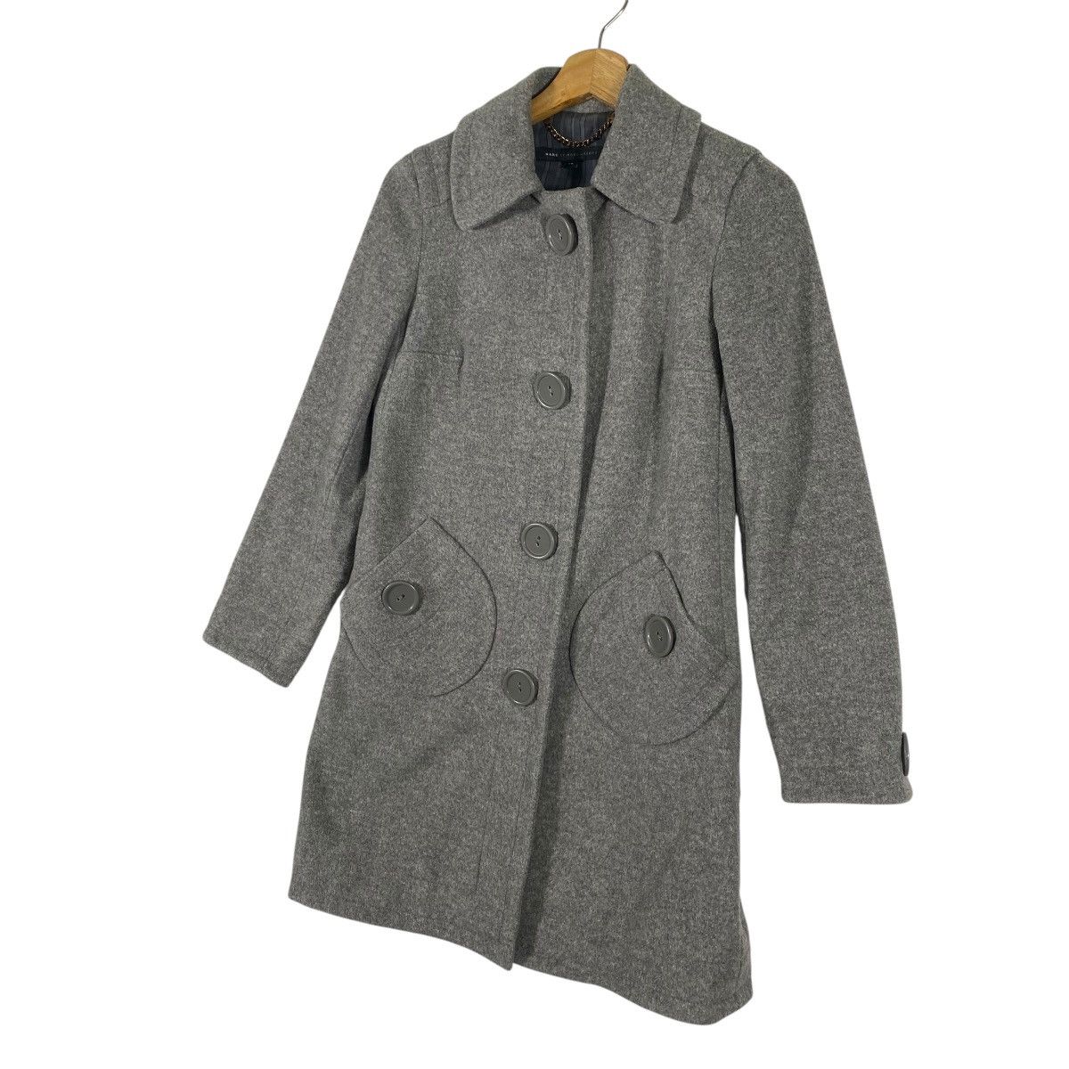 Marc Jacobs Marc By Marc Jacobs Wool Blend Coat XS Size Grey Colour Size XS / US 0-2 / IT 36-38 - 2 Thumbnail