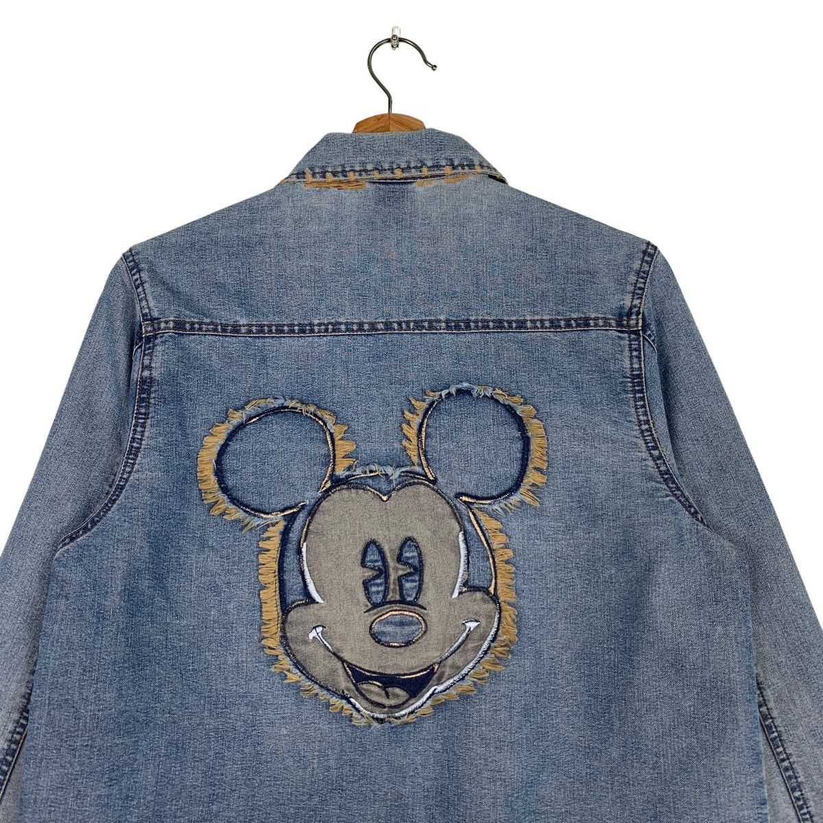 Disney Disney Mickey Mouse Big Face Logo Denim Jacket #0499-C23 Size M / US 6-8 / IT 42-44 - 2 Thumbnail