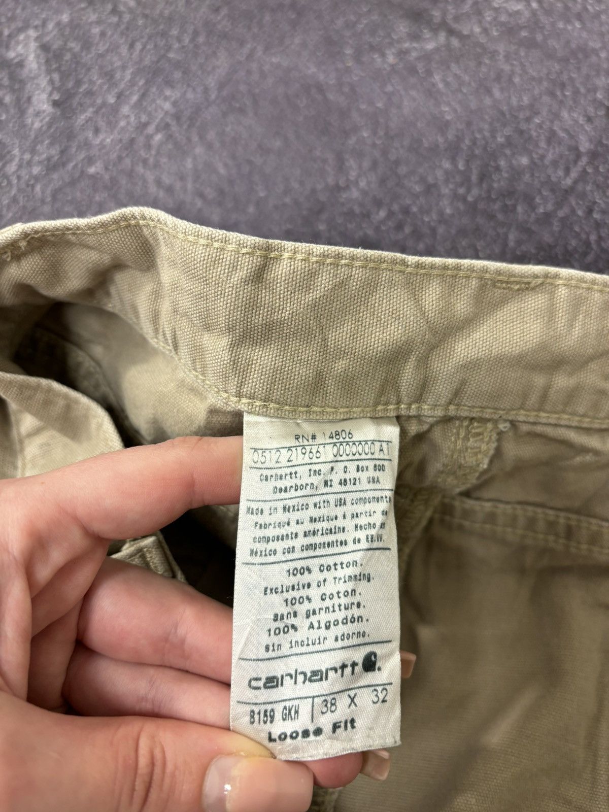 Carhartt Vintage 90s Carhartt Cream Work Hype Carpenter Baggy Pants Size US 38 / EU 54 - 13 Thumbnail