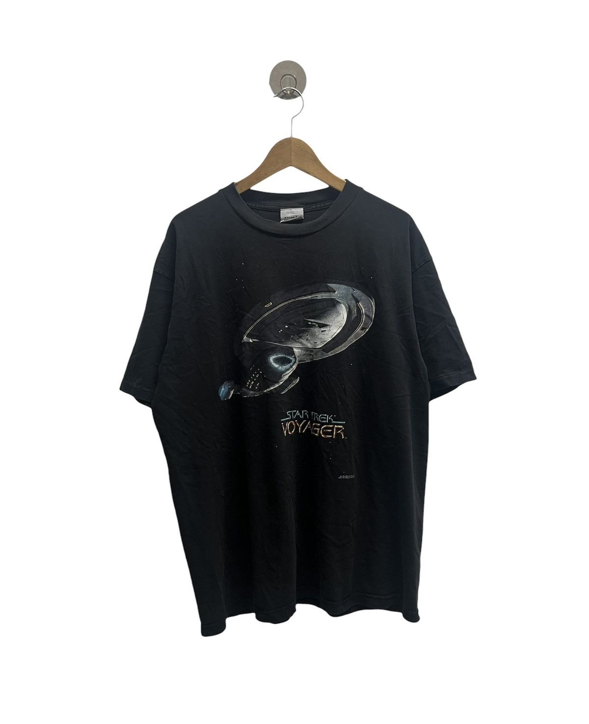 image of Movie x Vintage 1995 Star Trek Voyager in Black, Men's (Size XL)