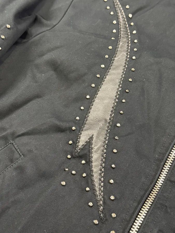 Just Cavalli 2010s Cavalli Black Studded Star Bomber Jacket Size US M / EU 48-50 / 2 - 10 Thumbnail