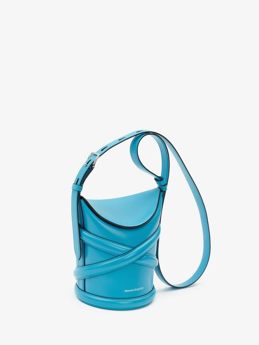 Alexander McQueen o1w1db10925 Size: OS/The Curve Mini in Blue Size ONE SIZE - 3 Thumbnail